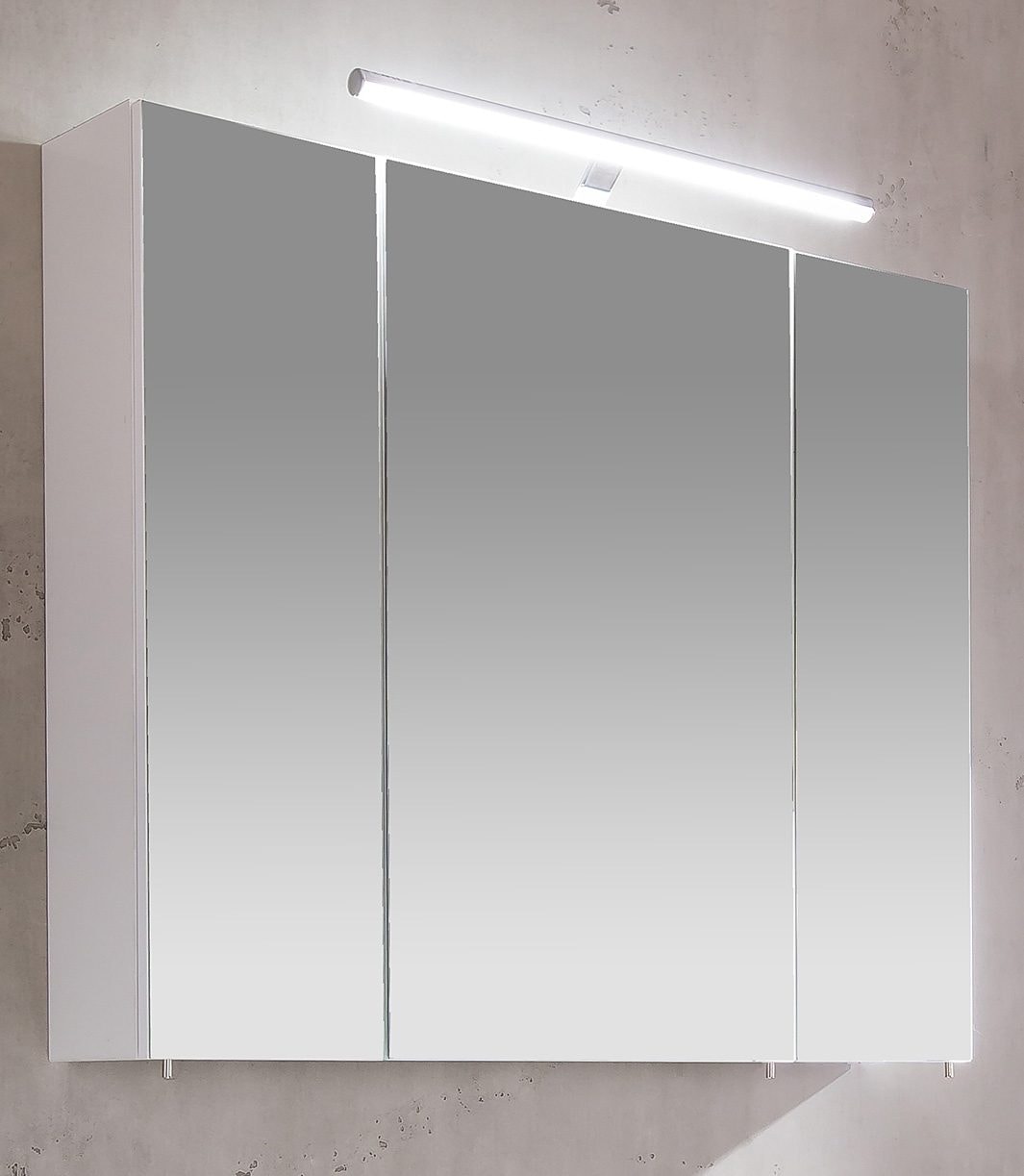 Spiegelschrank »Irene«, Breite 80 cm, 3-türig, LED-Beleuchtung, Schalter-/Steckdosenbox