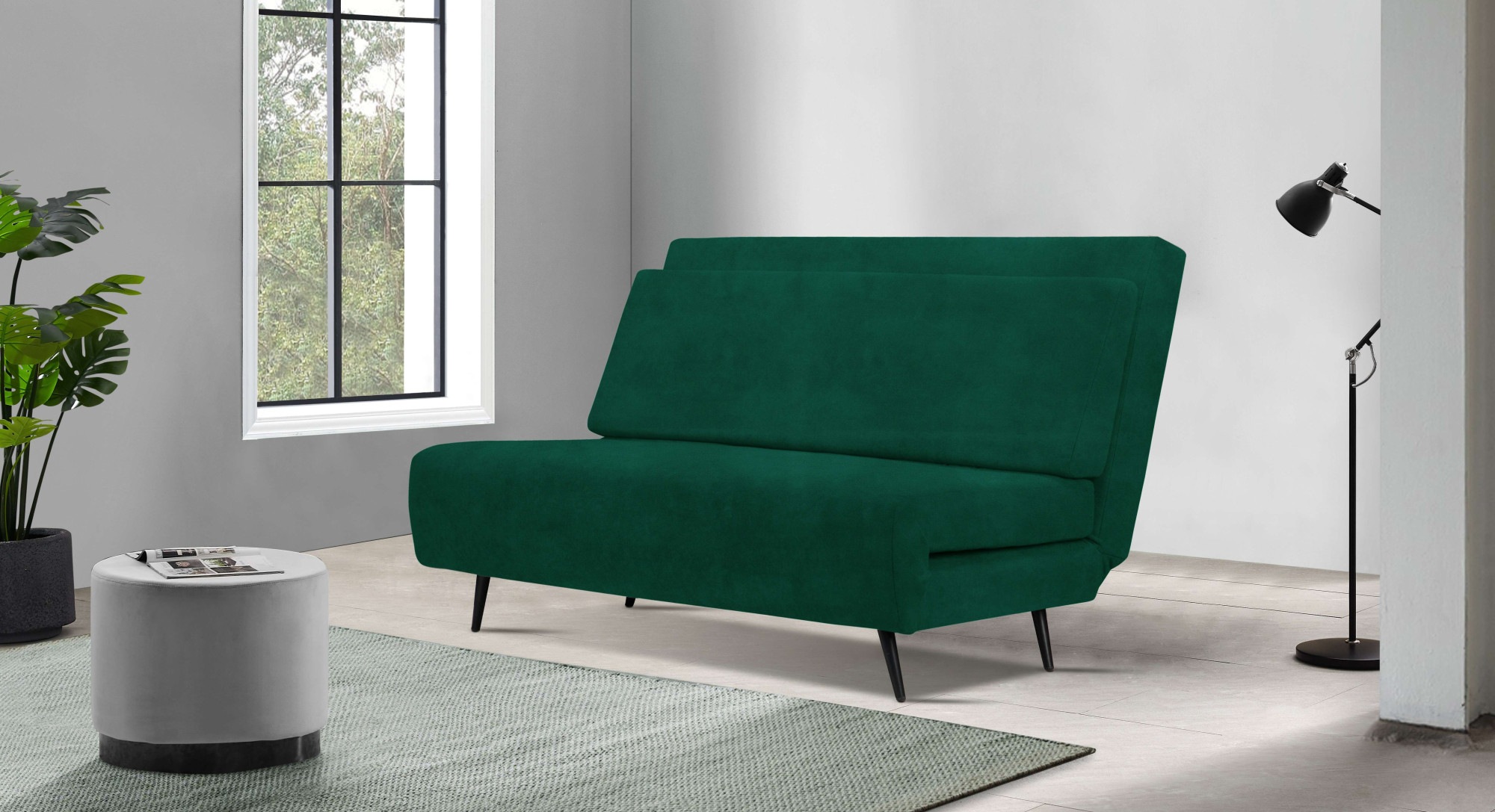 andas Schlafsofa »Linnea«, Daybed mit aufklappbarer Liegefläche, in Webstof günstig online kaufen