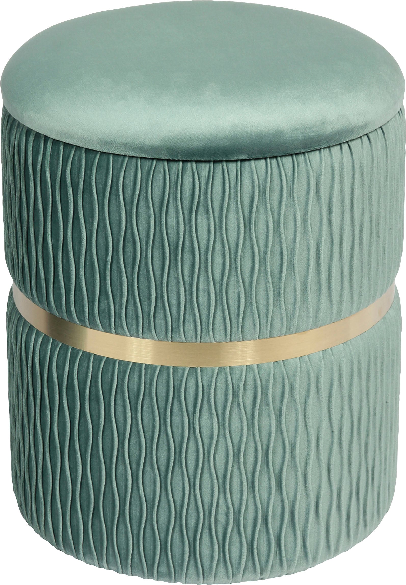 Kayoom Sitzhocker »Hocker Milas 2er-Set, Praktischer und versteckter Stauraum« Set, 2 Stk. tlg. stapelbar, mit Stauraum, Edelstahlsockel, Farbenfroh  unaufdringlich