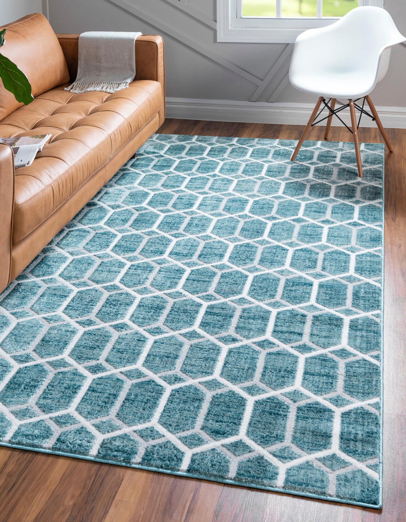 Myflair Möbel & Accessoires Teppich »Titan Trellis, LAGERRÄUMUNG!«, rechteckig, 13 mm Höhe, Kurzflor, gewebt, modernes geometrisches Design