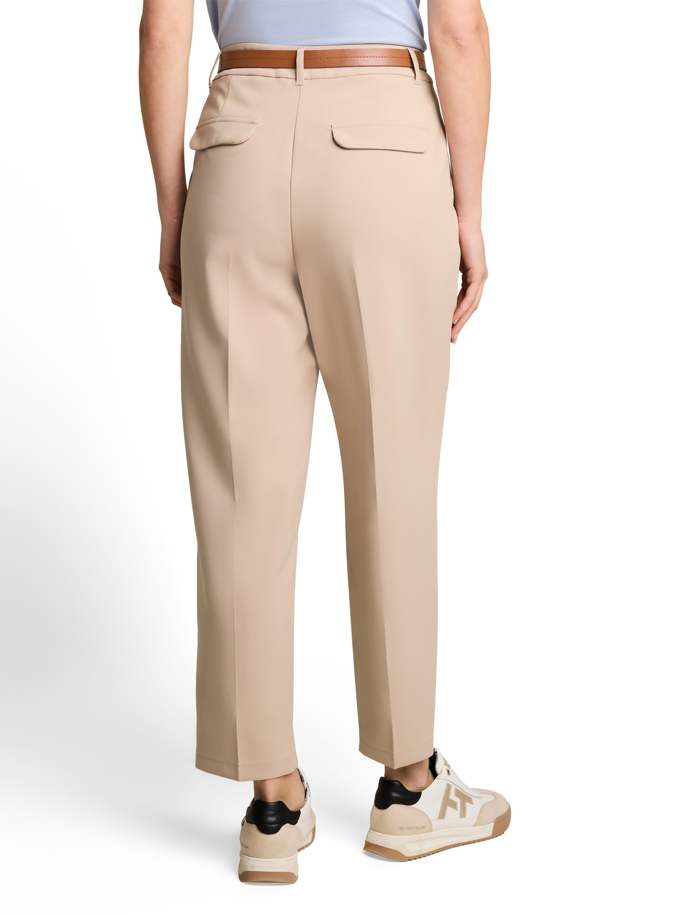 TOM TAILOR Bundfaltenhose »Barrel Leg«  Sommerhose mit Gürtel