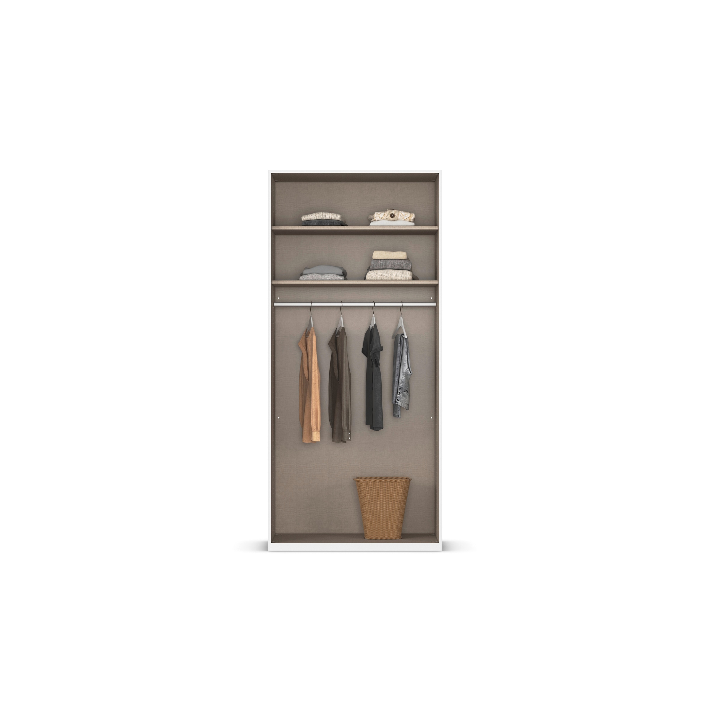 rauch Drehtürenschrank »Kleiderschrank Schrank Garderobe Schlafzimmerschrank EVELYN«, (in 2 Höhen 197 oder 210 cm erhältlich), in elegantem Stil, viel Stauraum 4 Breiten und 2 Höhen MADE IN GERMANY