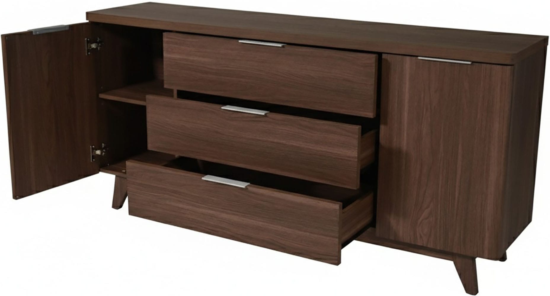 Jahnke Sideboard »LIBRE SB 160« Sideboard,Skandi,2 Türen + 3 Schubladen,Aluminiumgriffe,Breite 160 cm