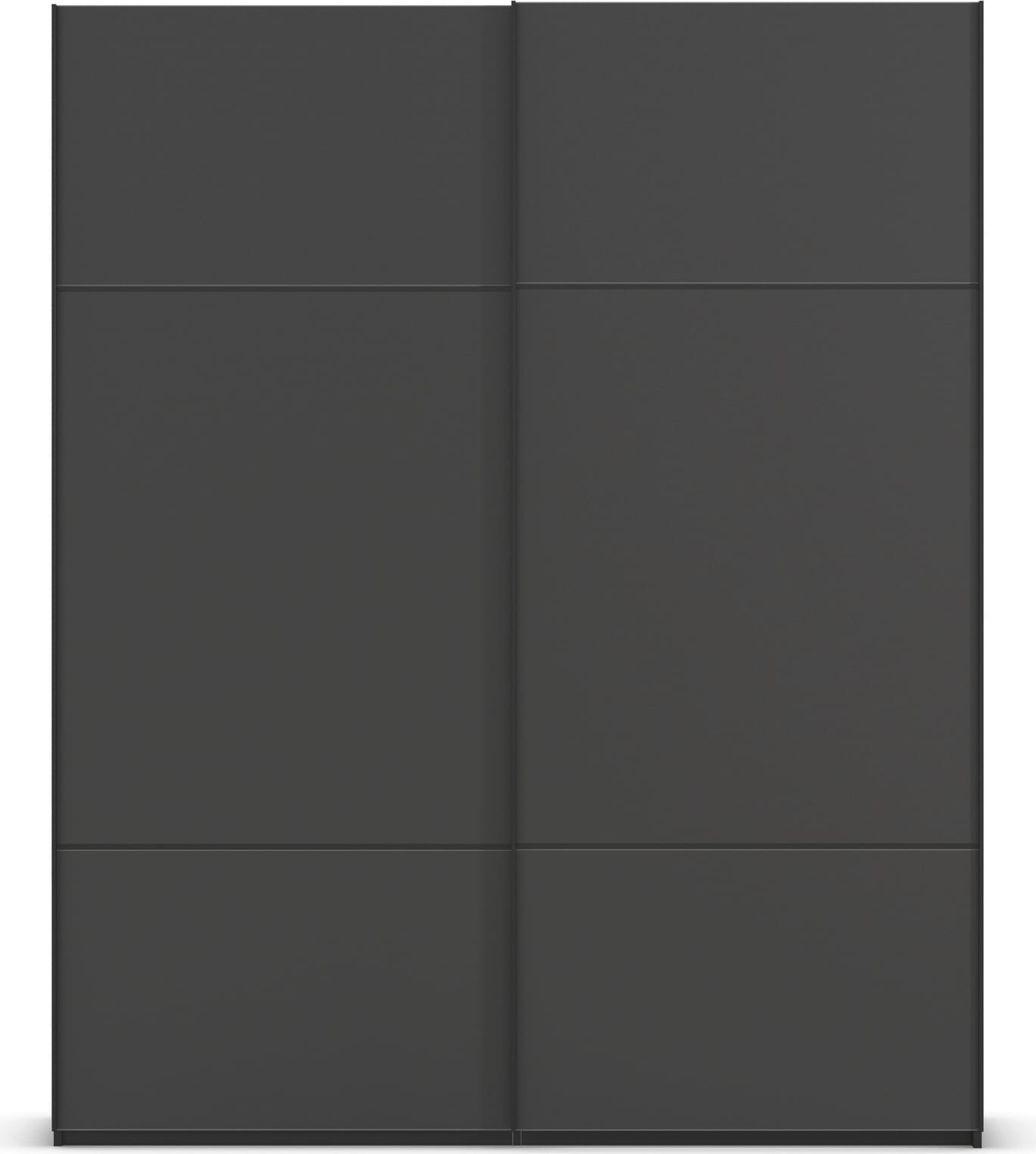 rauch Schwebetürenschrank »Kleiderschrank Schrank Garderobe Schlafzimmerschrank SCALE-TRIO«, edle dreigeteilte Front mit 2 Zierleisten Glasfront MADE IN GERMANY