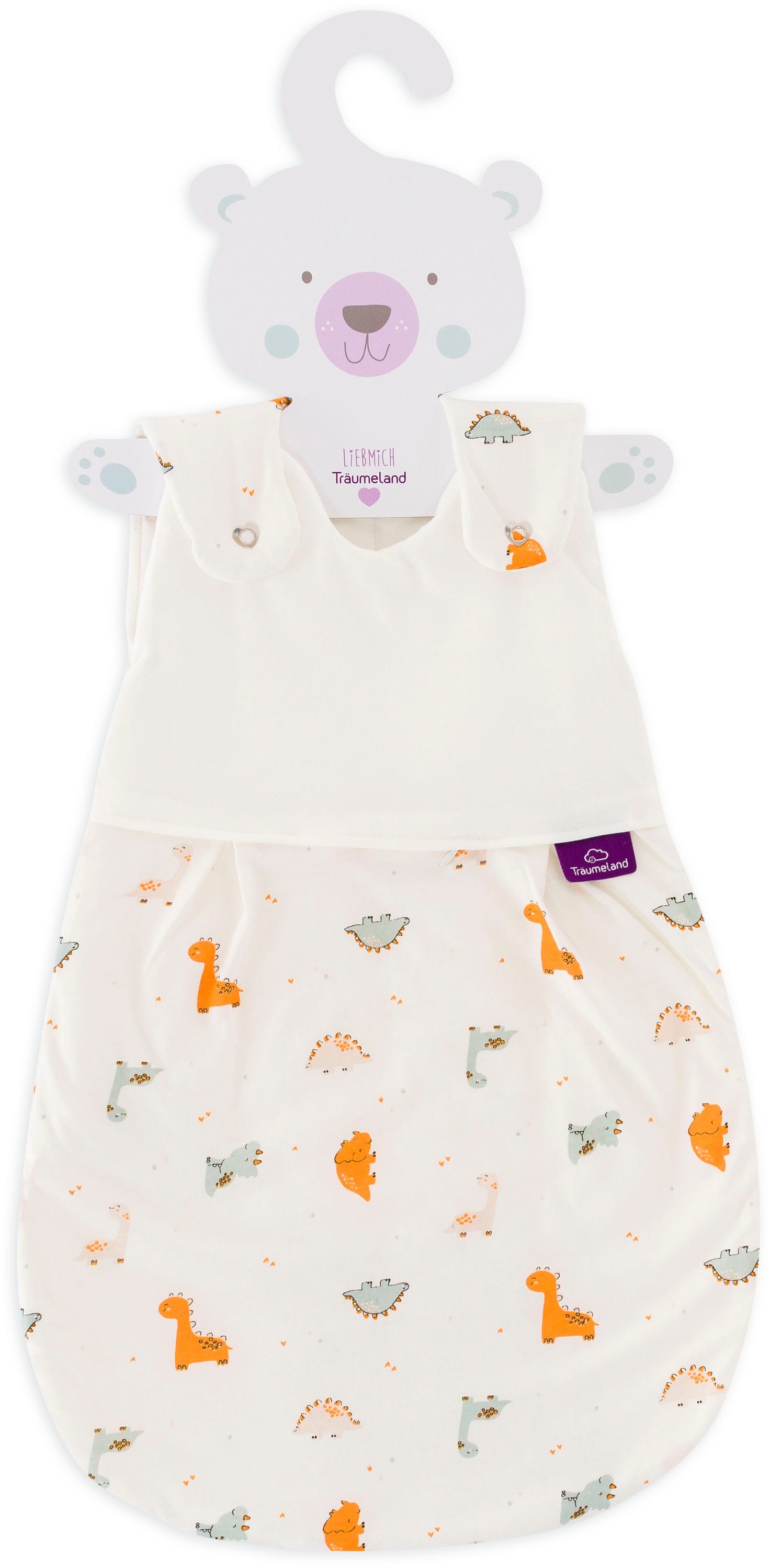 Träumeland Babyschlafsack »3tlg. Set LIEBMICH, Design Dinolino«, (3 tlg.)