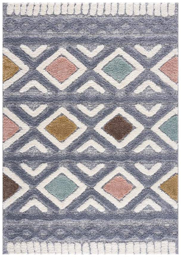 3. Bild von Carpet City Hochflor-Teppich »Focus 3382«, rechteckig, Boho-Teppich, besonders weich, Hoch Tief Struktur, Wohnzimmer