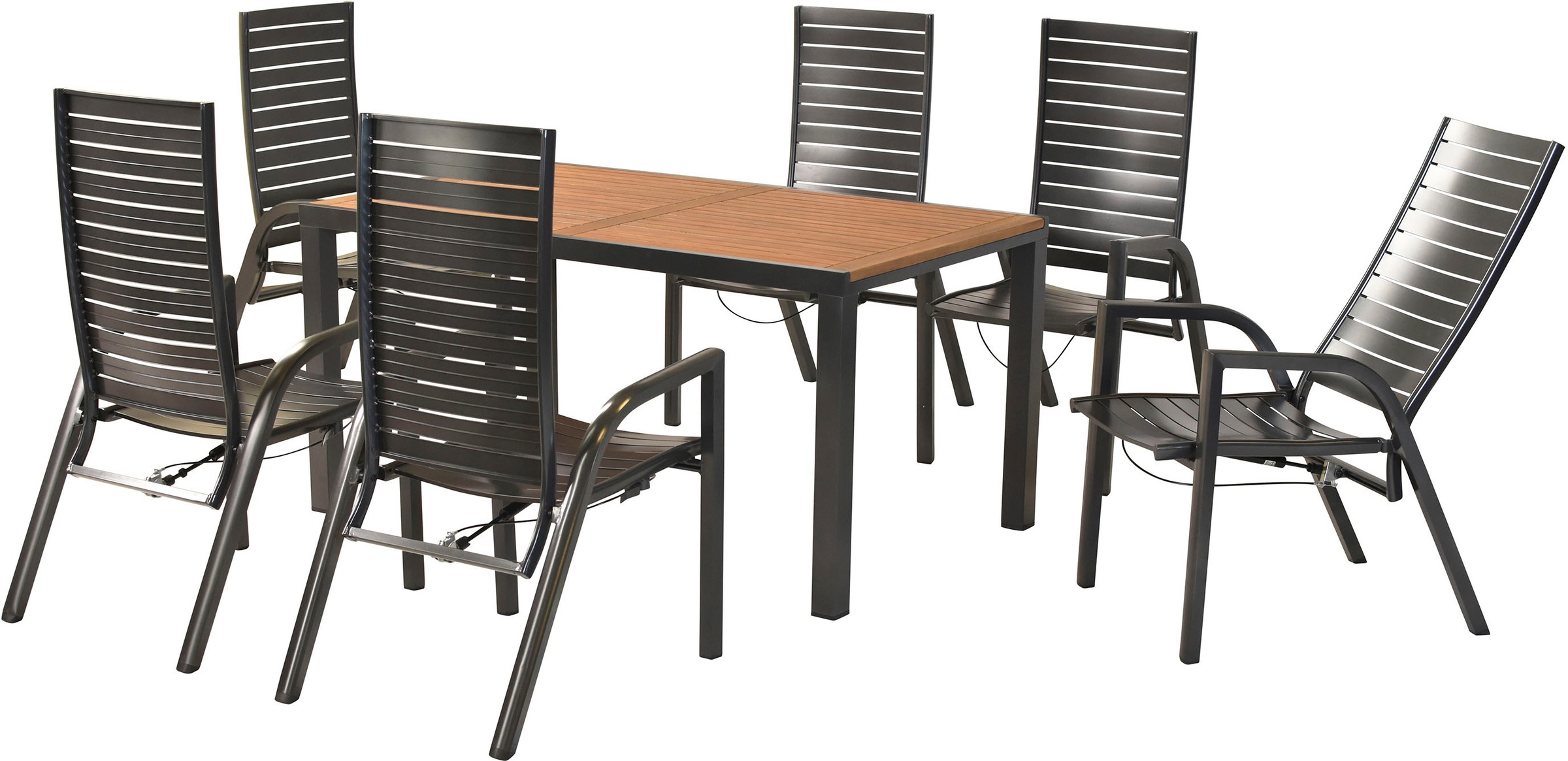 MERXX Garten-Essgruppe »»Siros«« Set, 7 Stk. tlg. Rückenlehne verstellbar d günstig online kaufen