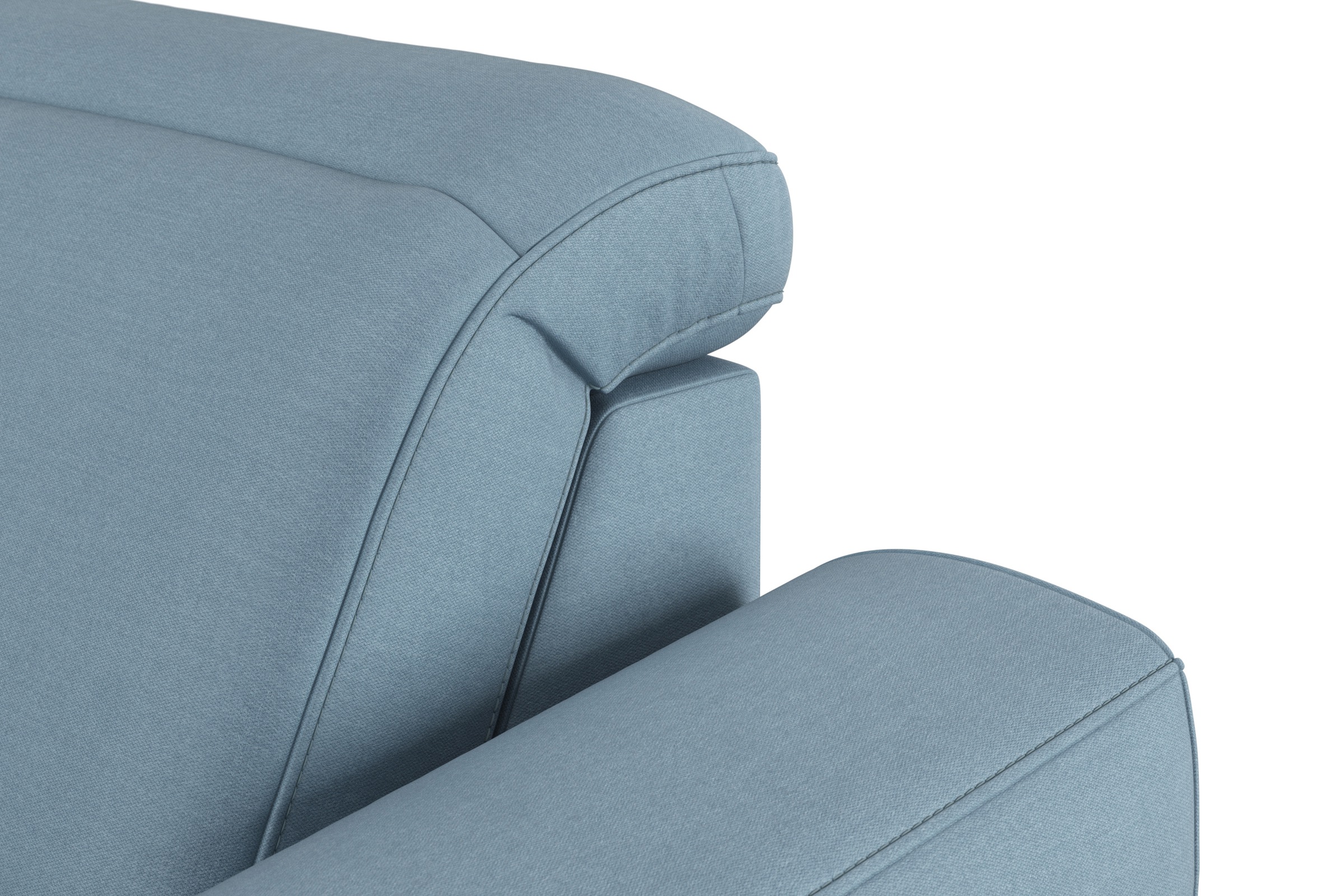 sit&more Wohnlandschaft »Dundee U-Form«, mit Federkern und Edelstahlfüßen, wahlweise mit Kopfteilverstellung