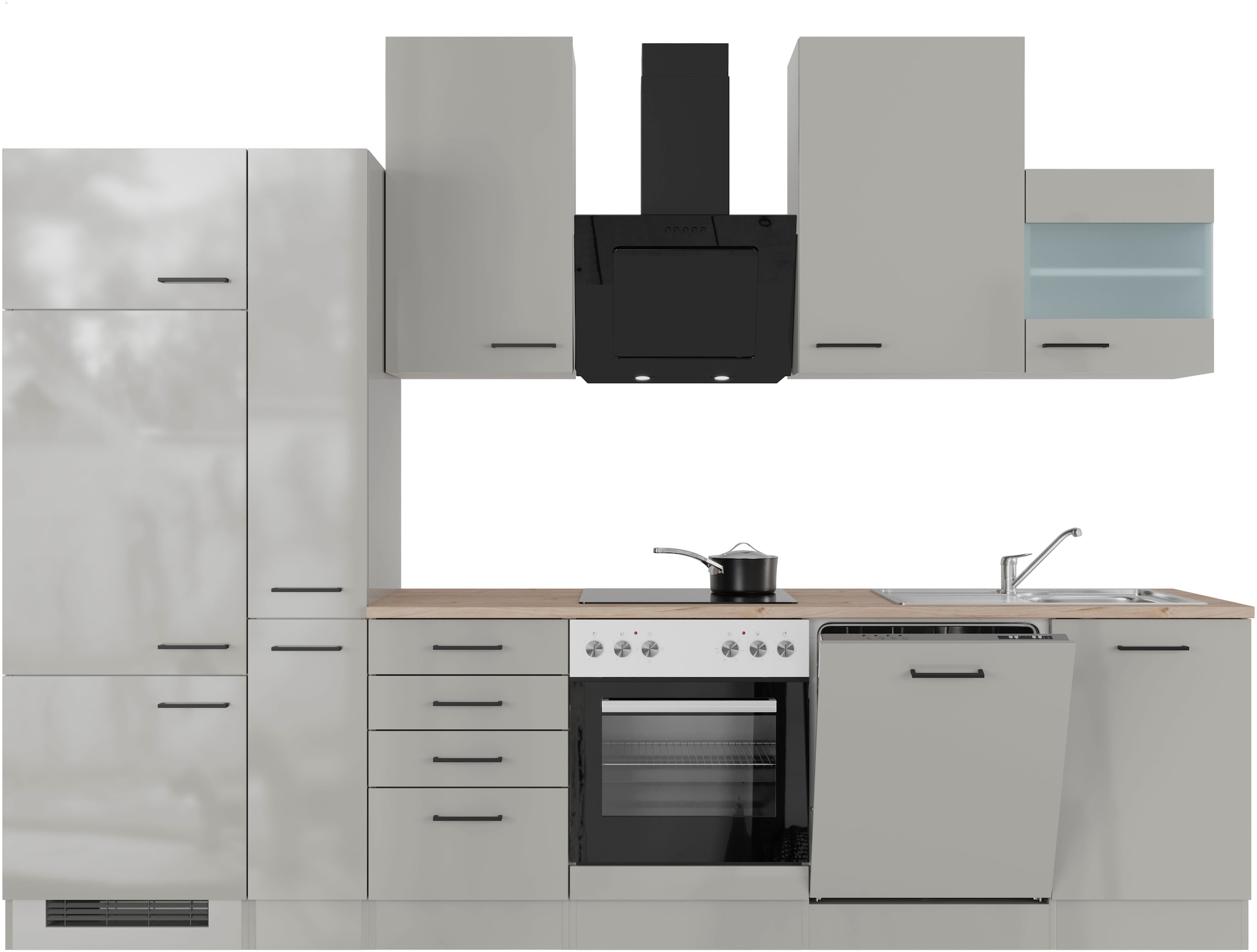 Flex-Well Küchenzeile »Lund« wahlweise mit E-Geräten, Gesamtbreite 310 cm günstig online kaufen