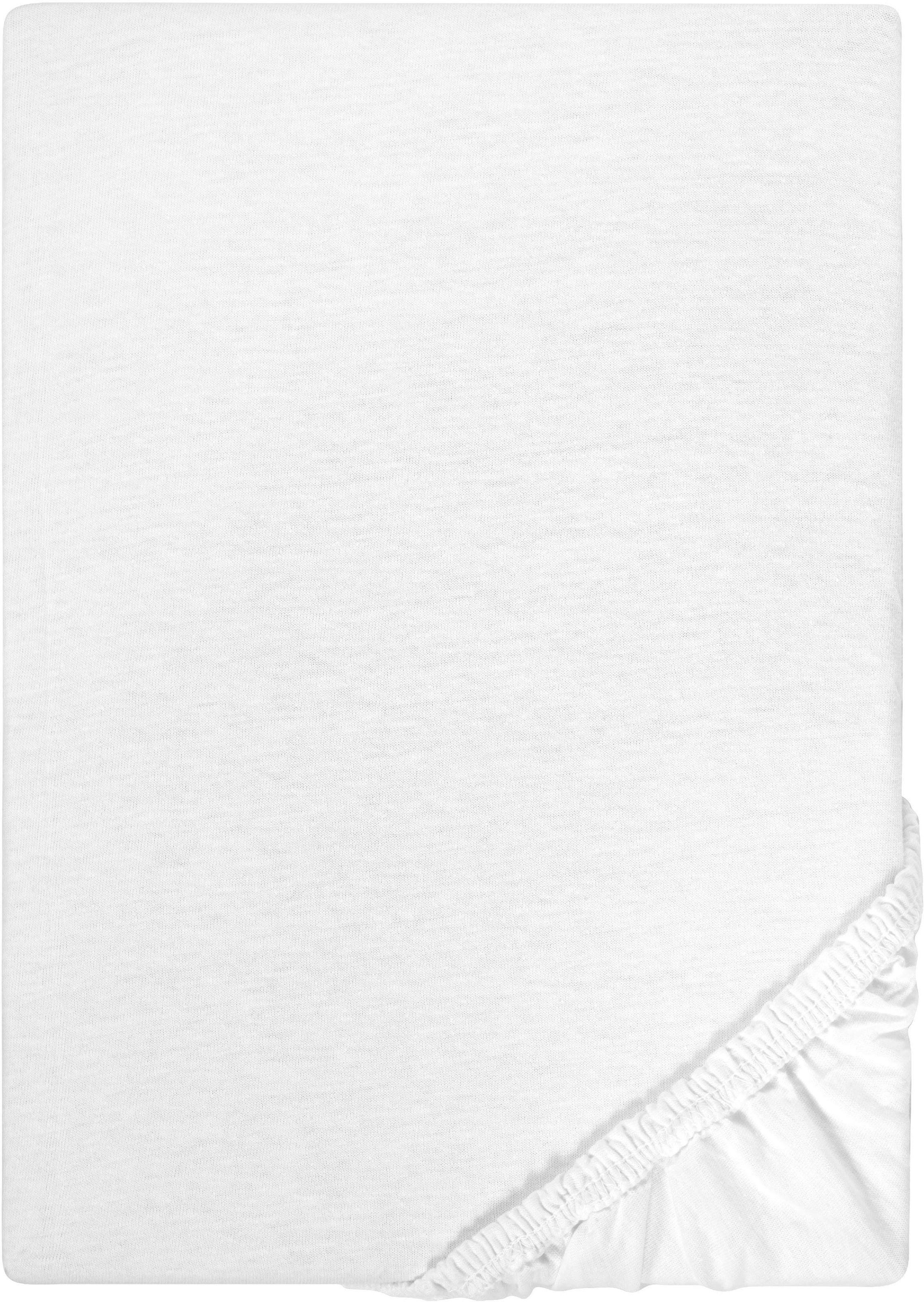 Castell - Markenbettwäsche Spannbettlaken »Jersey in Gr. 90x200, 140x200 oder 180x200 cm« aus Baumwolle, für Matratzen bis 22 cm Höhe, Bettlaken, Spannbetttuch