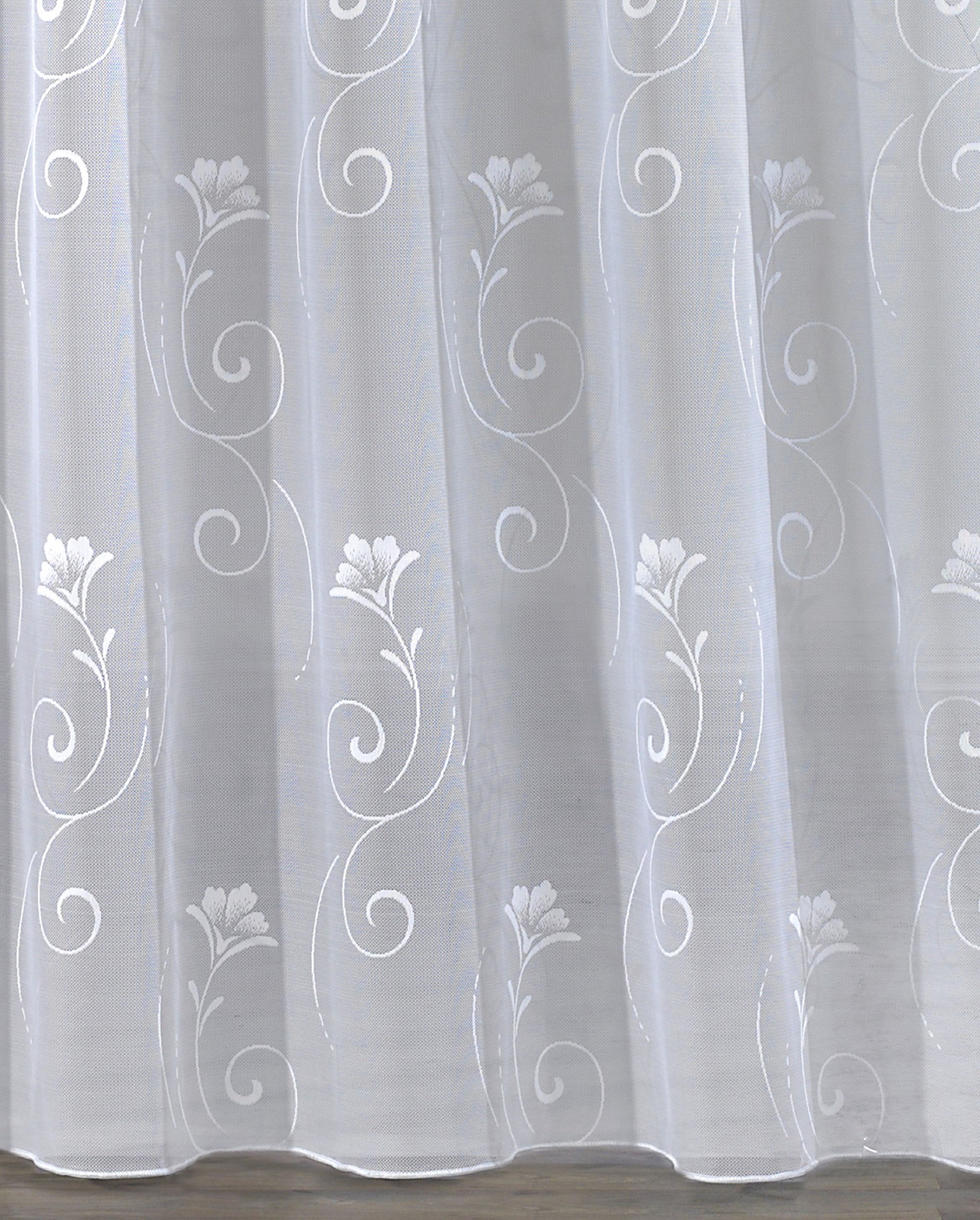 Weckbrodt Gardine »Lilly«, (1 St.), Store, halbtransparent, Jacquard, flora günstig online kaufen