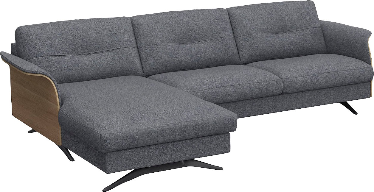 FLEXLUX Ecksofa »Glow, super bequem durch hochwertigem Sitzaufbau mit Federkern, L-Form«, Modernes skandinavisches Design