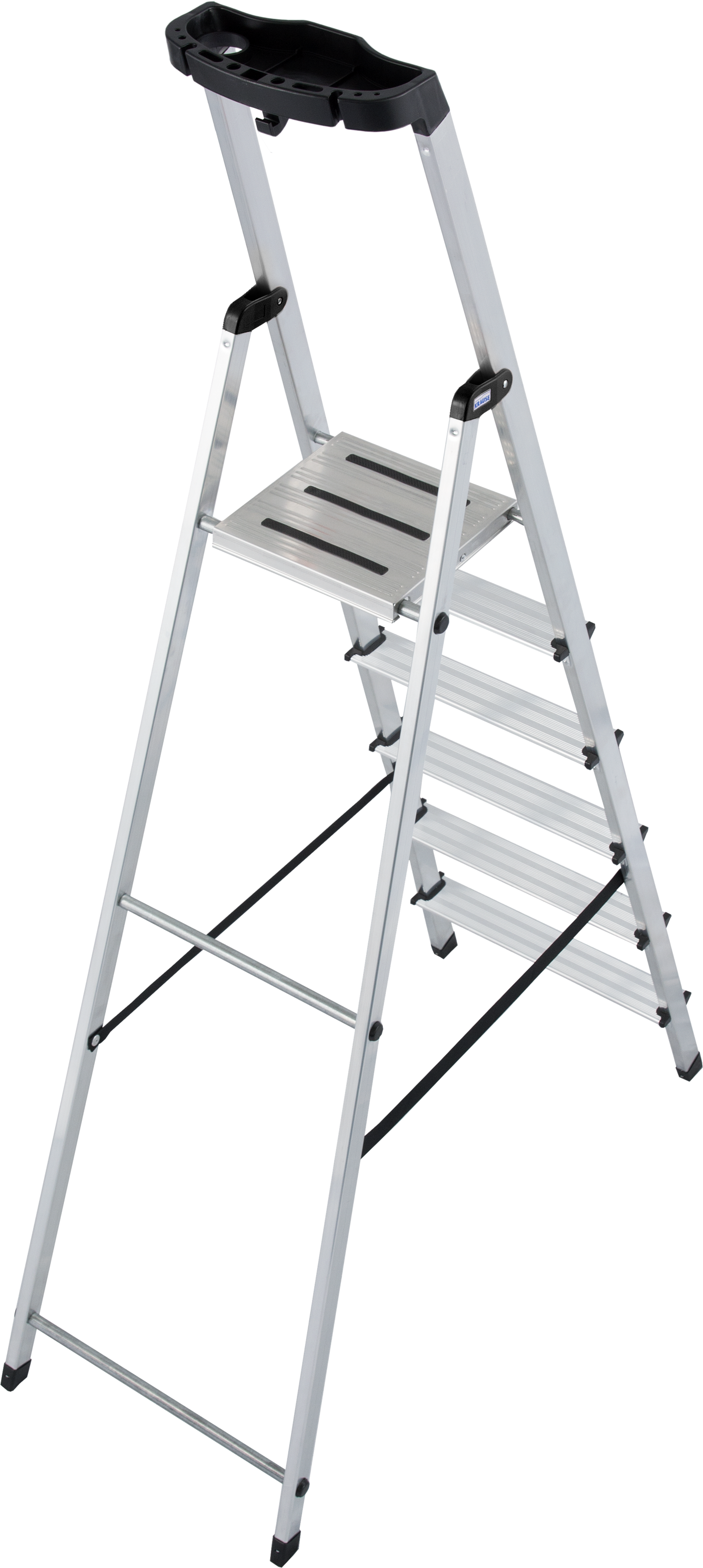 KRAUSE Stehleiter »Safety«, Aluminium, 1x6 Stufen, Arbeitshöhe ca. 325 cm