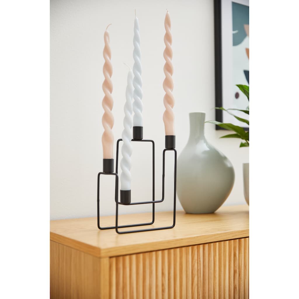 andas Kerzenhalter »Draht, Adventsleuchter«, (1 St.), für Stabkerzen, 4-flammig, aus Metall, Höhe ca. 24 cm