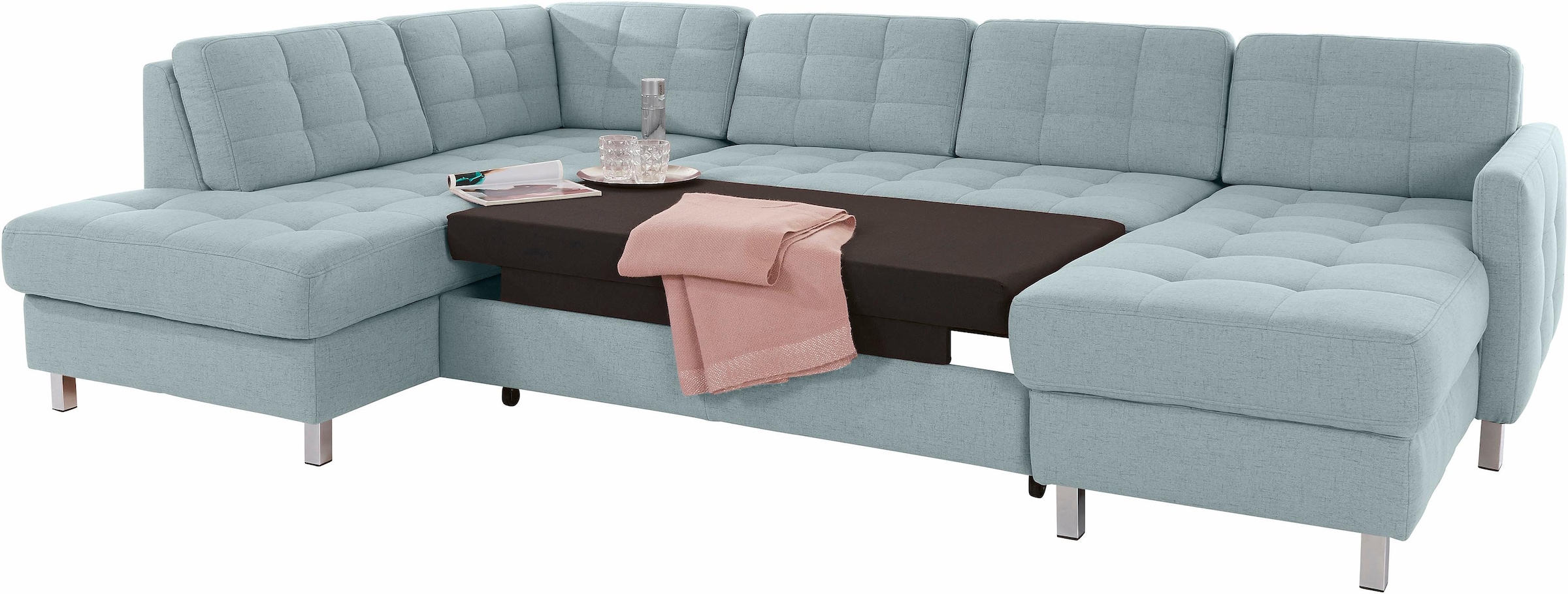 sit&more Wohnlandschaft »Picasso U-Form«, wahlweise mit Bettfunktion und Bettkasten