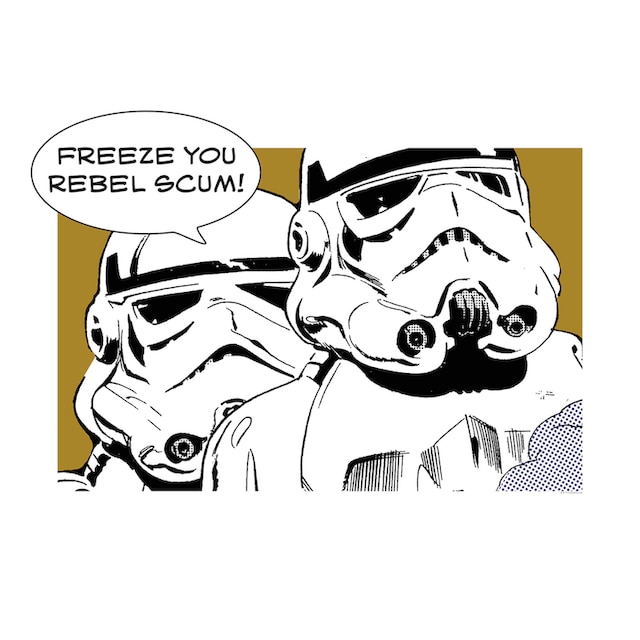 Komar Poster »Star Wars Classic Comic Quote Stormtrooper«, Star Wars, (1 St.),  Kinderzimmer, Schlafzimmer, Wohnzimmer auf Raten bestellen