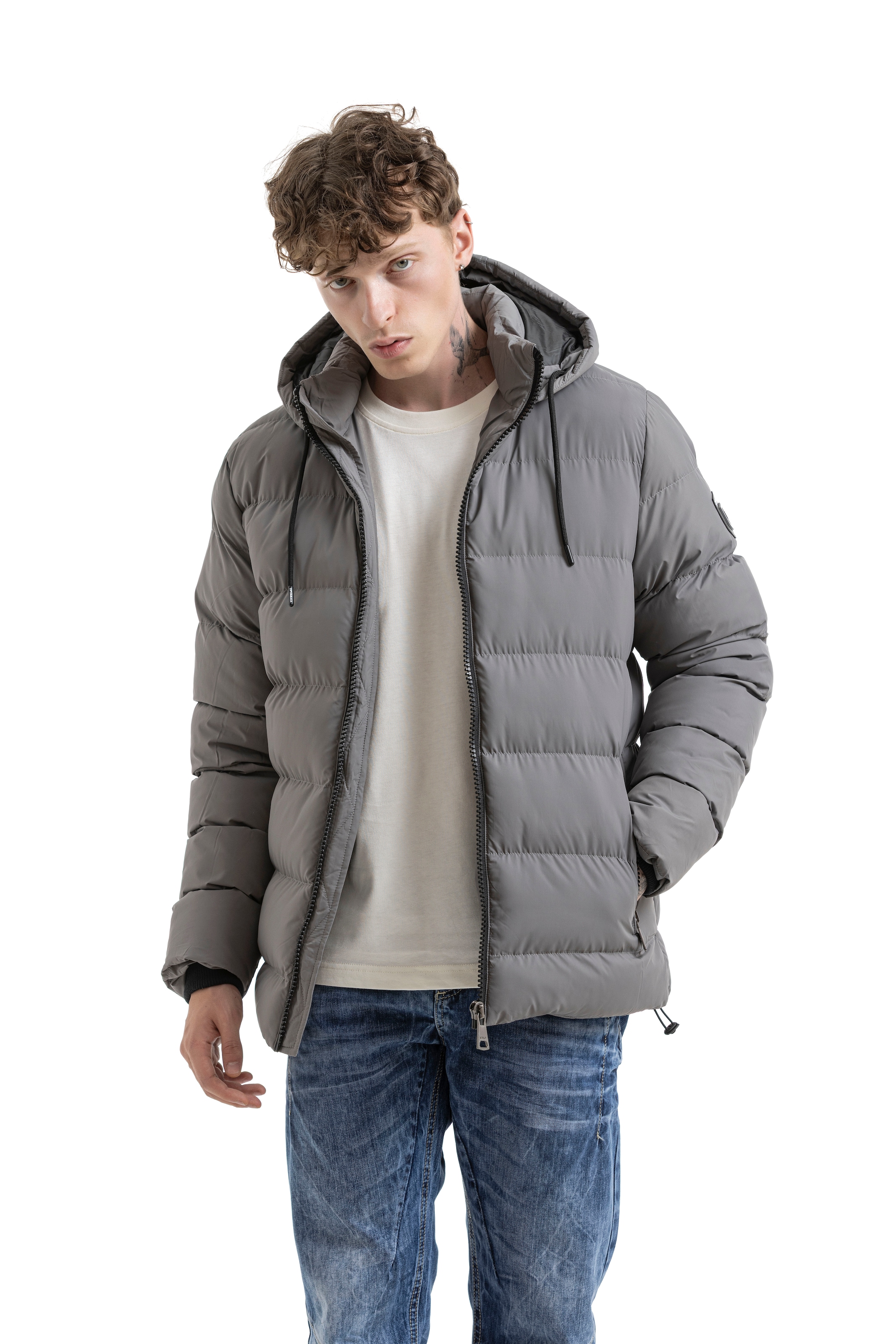 Cipo & Baxx Steppjacke mit Kapuze