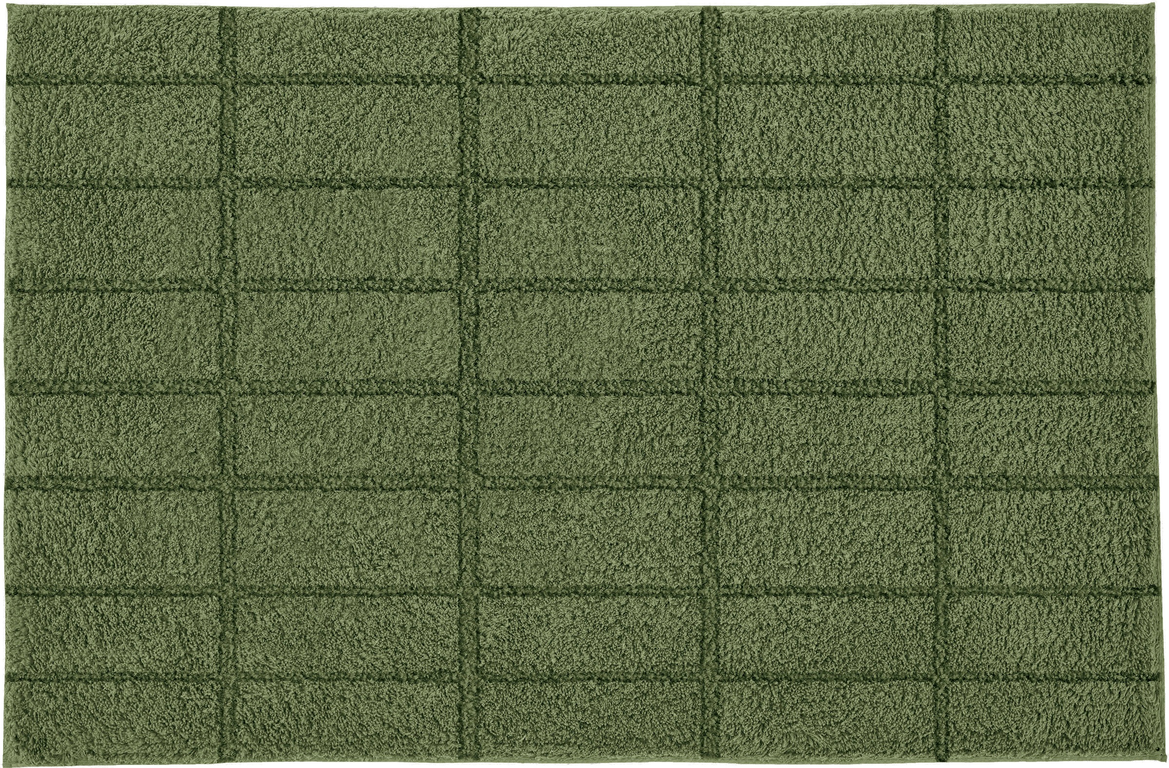 Kleine Wolke Badematte »Tiles«, rutschhemmend beschichtet, fußbodenheizungsgeeignet, Badteppich, Uni Farben, Hoch-Tief Effekt