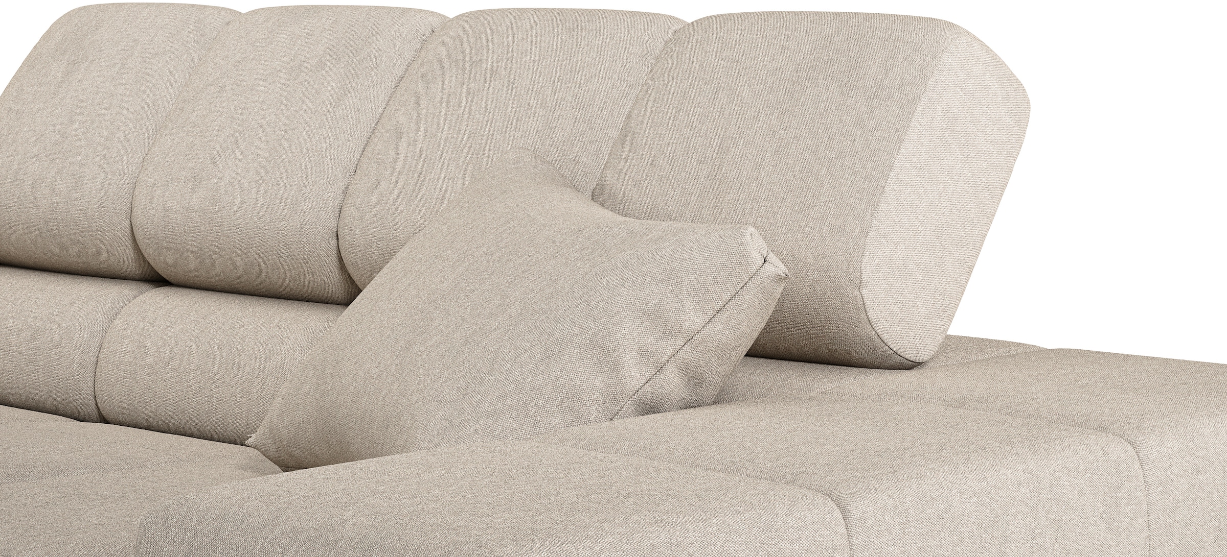 INOSIGN Ecksofa »Ancona incl. Kopfteilverstellung, Breite 319cm, L-Form«, wahlweise motorische Sitztiefenverstellung, auch in Cord + Easy Care