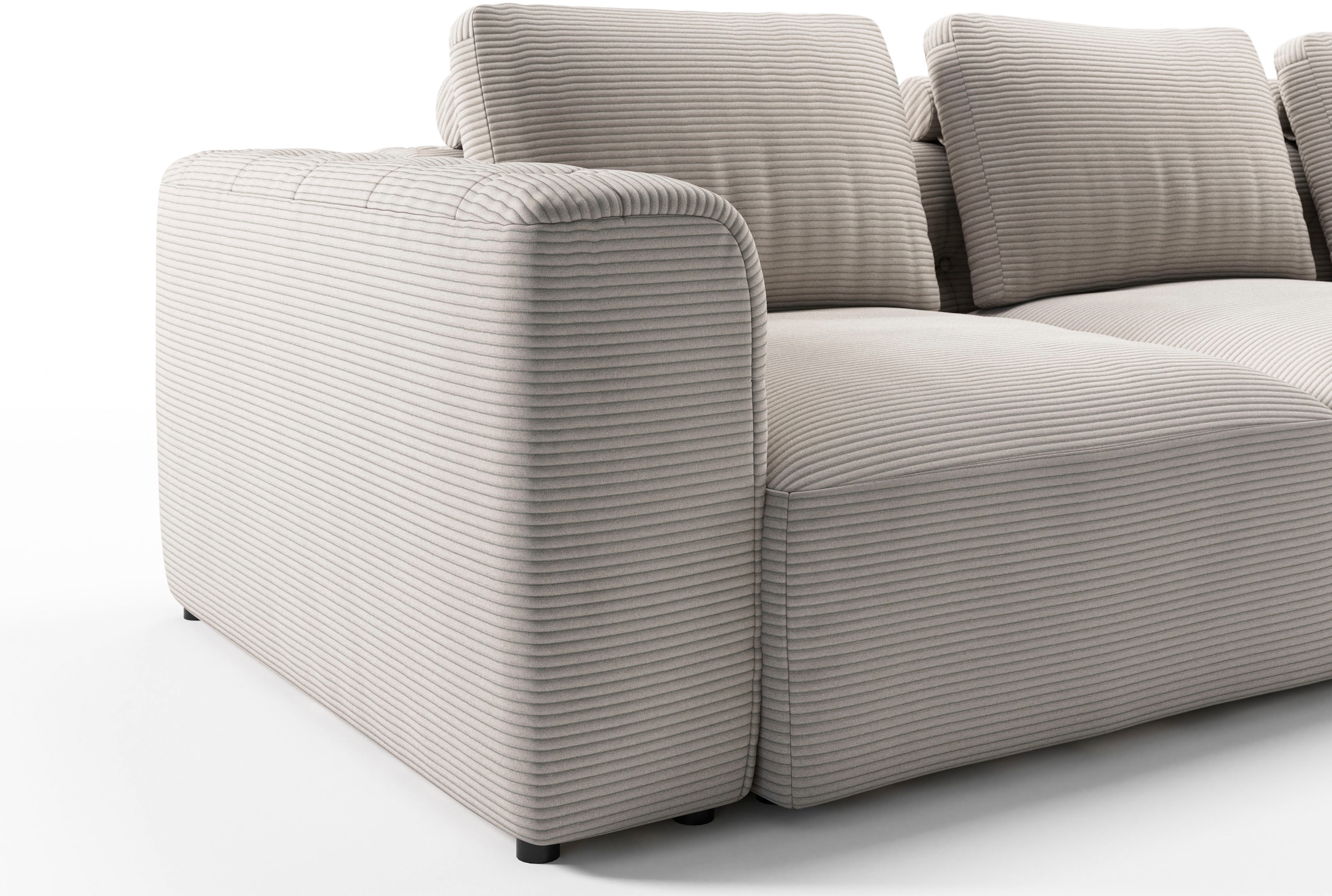 RAUM.ID Chaiselongue »Cushid«, Modul-Sofa, bestehend aus 2-Sitzer und Hocker