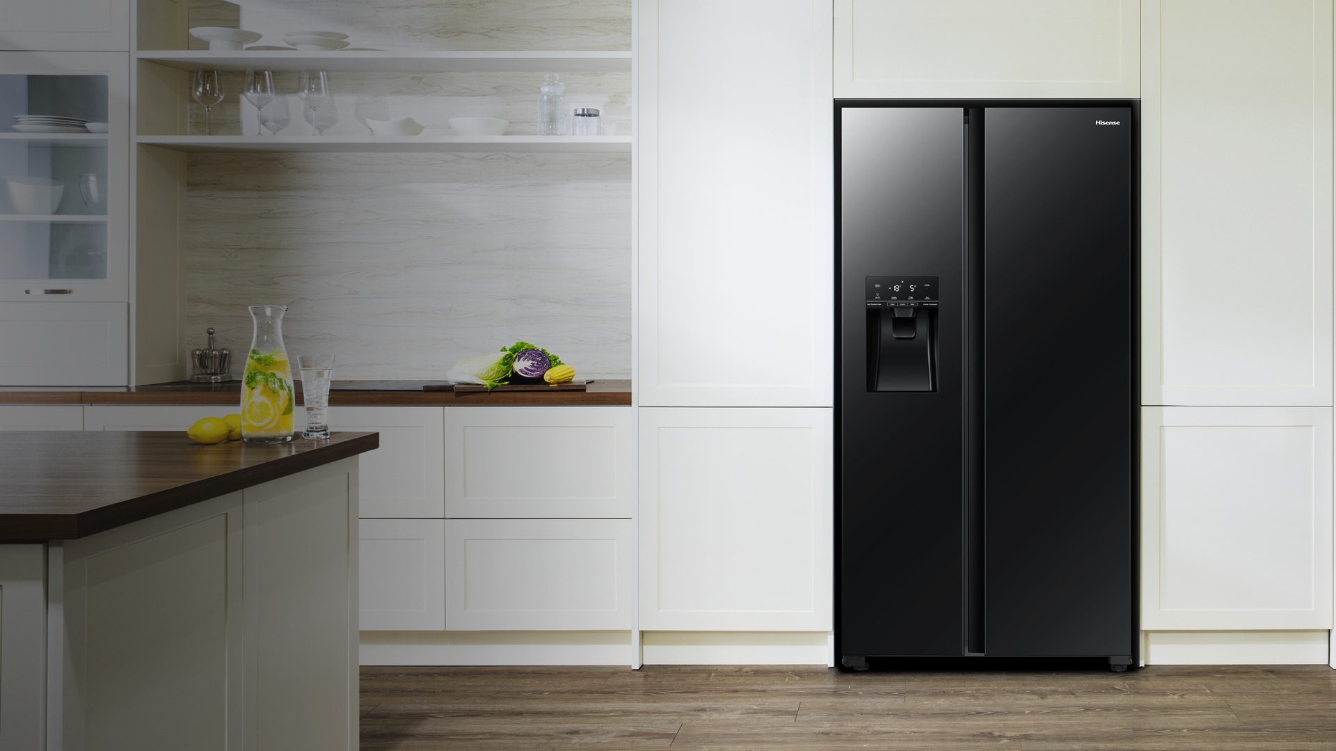 Hisense Side-by-Side »RS5P535NTFE«, Wasser-/Eisspender