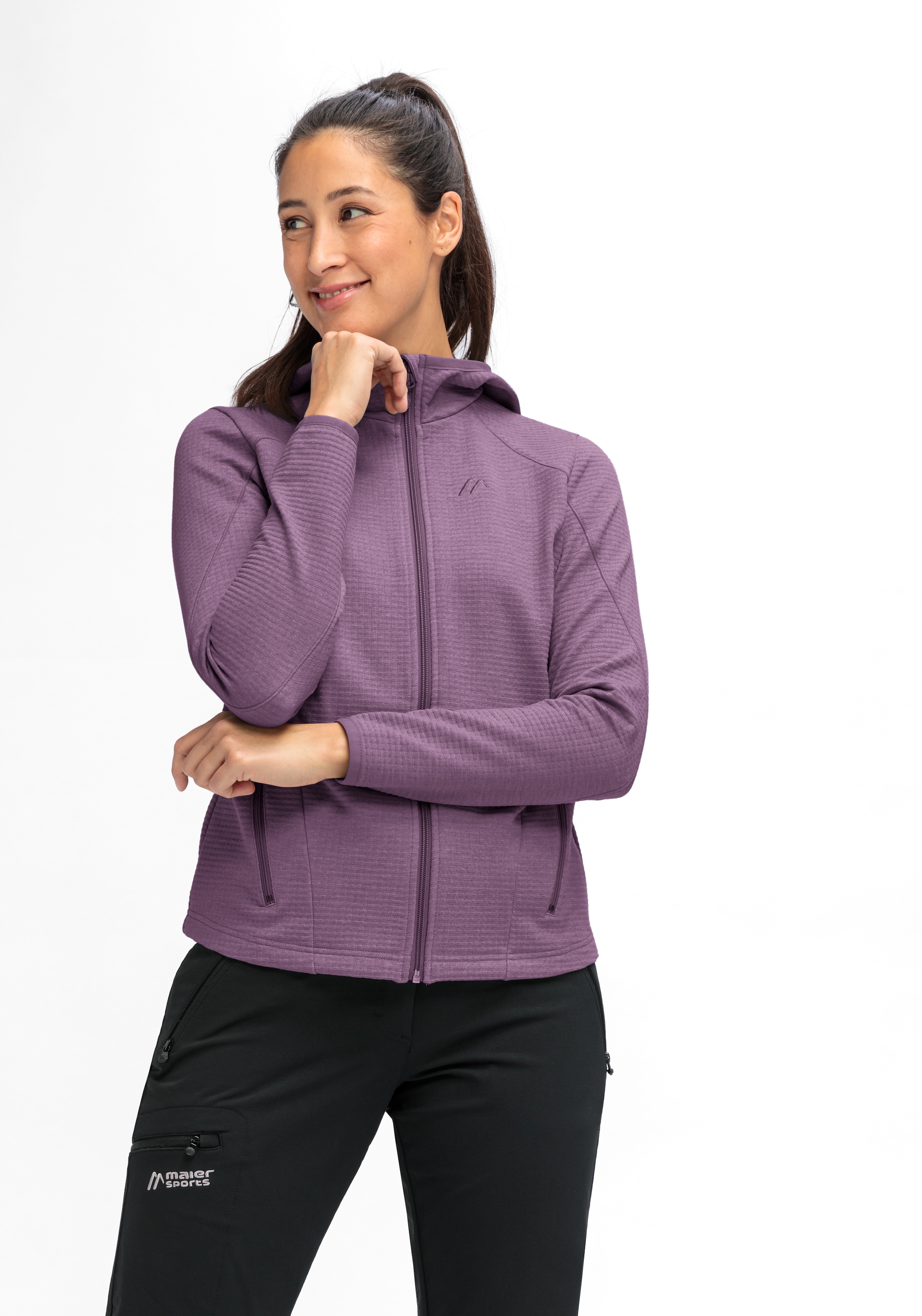 Maier Sports »Tesila Hood W« Damen Midlayer, atmungsaktiv schnelltrocknend, Full-Zip, Regular fit