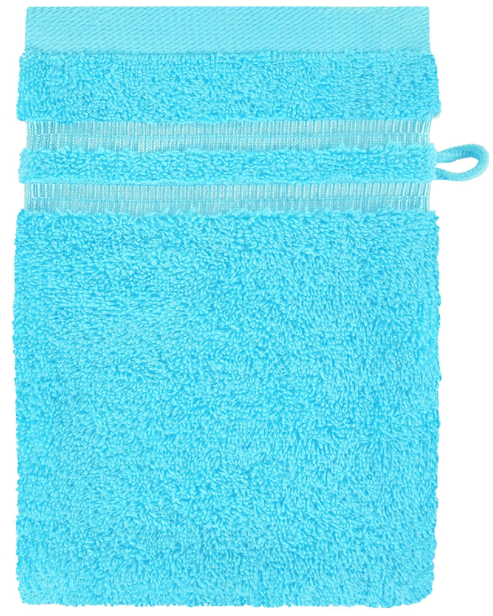 Schiesser Waschhandschuh »Schiesser Frottier-Set Milano, 5x Stück«, (5 St., 5er Set Waschlappen 16 x 22 cm), mit Webbordüre