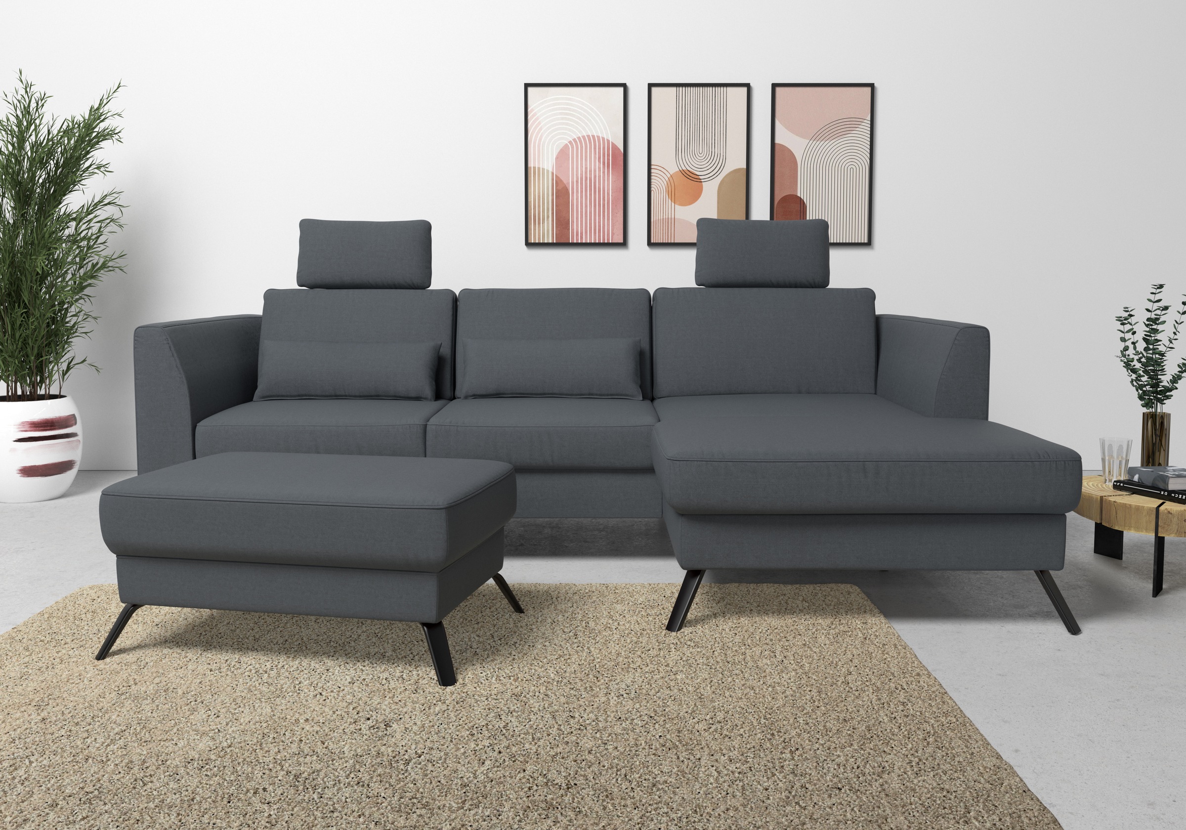 sit&more Ecksofa »Olsen L-Form« inklusive Sitztiefenverstellung, wahlweise günstig online kaufen