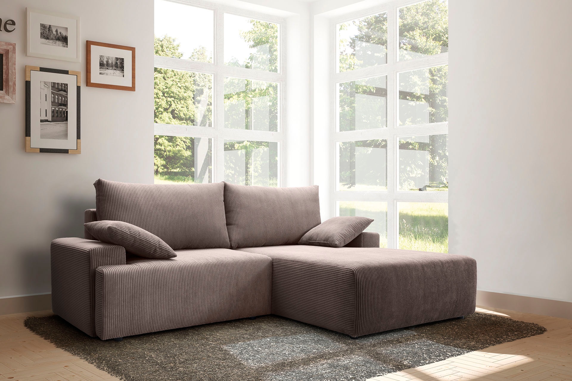 exxpo - sofa fashion Ecksofa "Orinoko, aktuelles Design und hoher Sitzkomfo günstig online kaufen