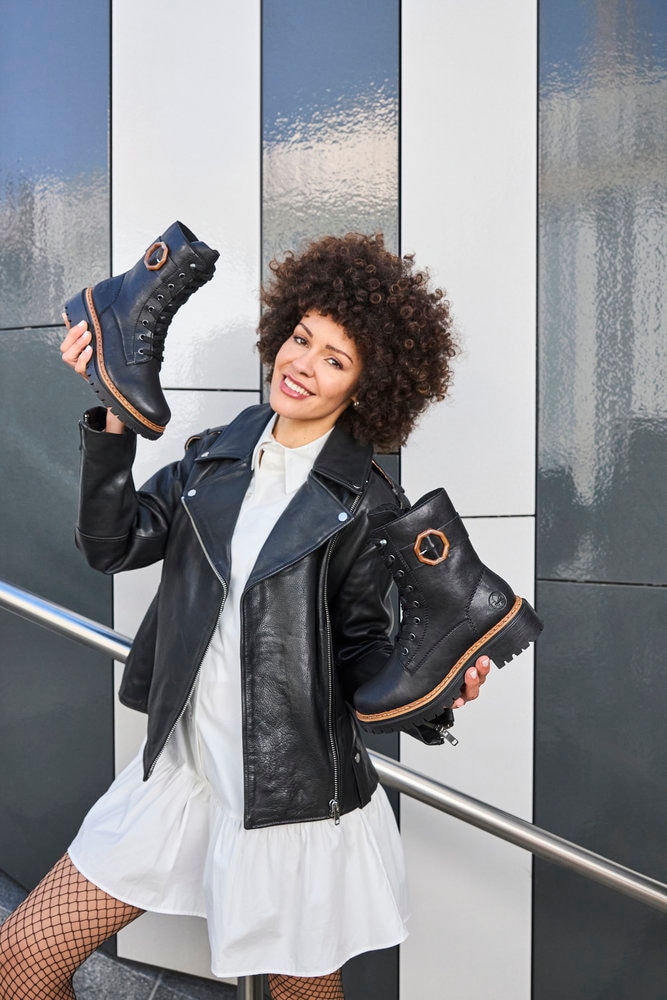 Rieker Winterstiefelette  Schnürboots, Schnürstiefelette, Profilsohle, mit Innenreißverschluss