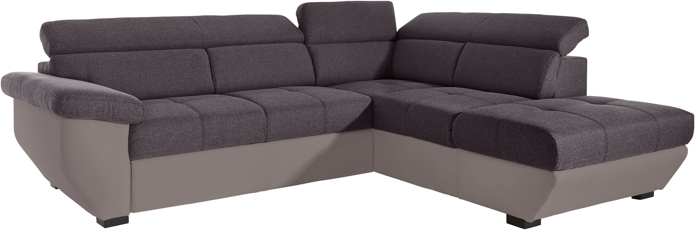 COTTA Polstergarnitur »Speedway L-Form«, (Set), Set bestehend aus: Ecksofa mit Kopfteilverstellung & Hocker