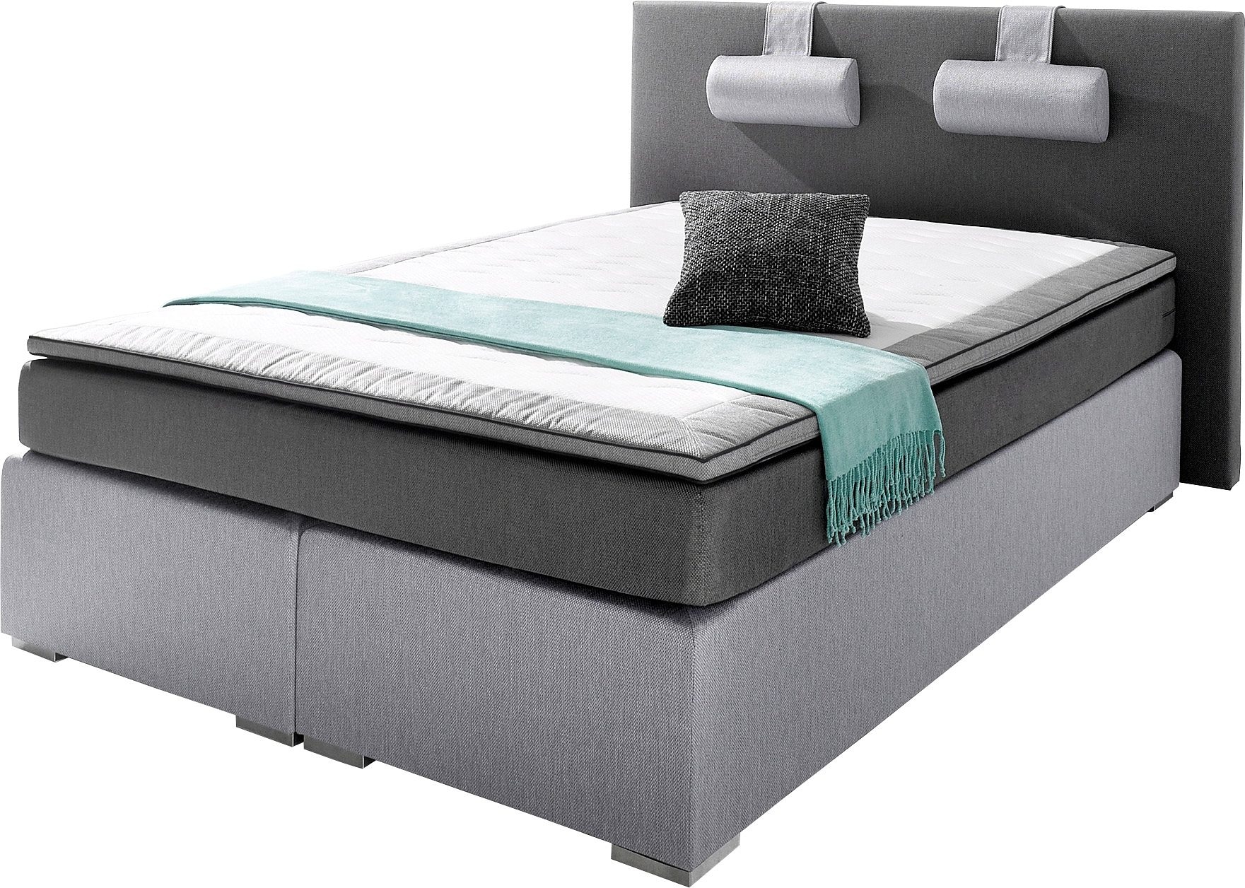 Bild von ATLANTIC home collection Boxspringbett »Rick«, mit Bonnell-Federkernmatratze, inkl. Topper