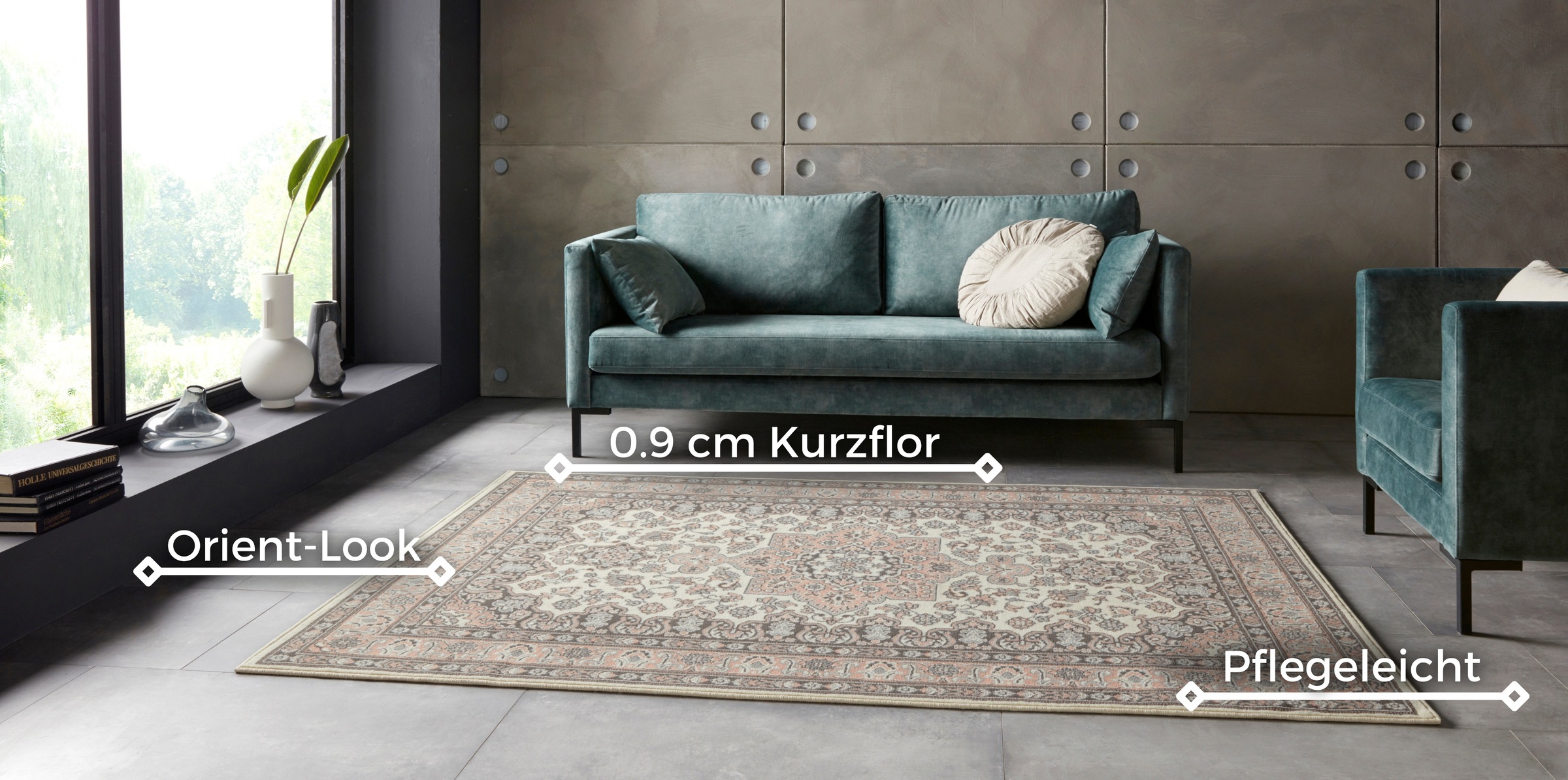 HANSE Home Teppich »Parun Täbriz«, rechteckig, 9 mm Höhe, Kurzflor, Orient, günstig online kaufen