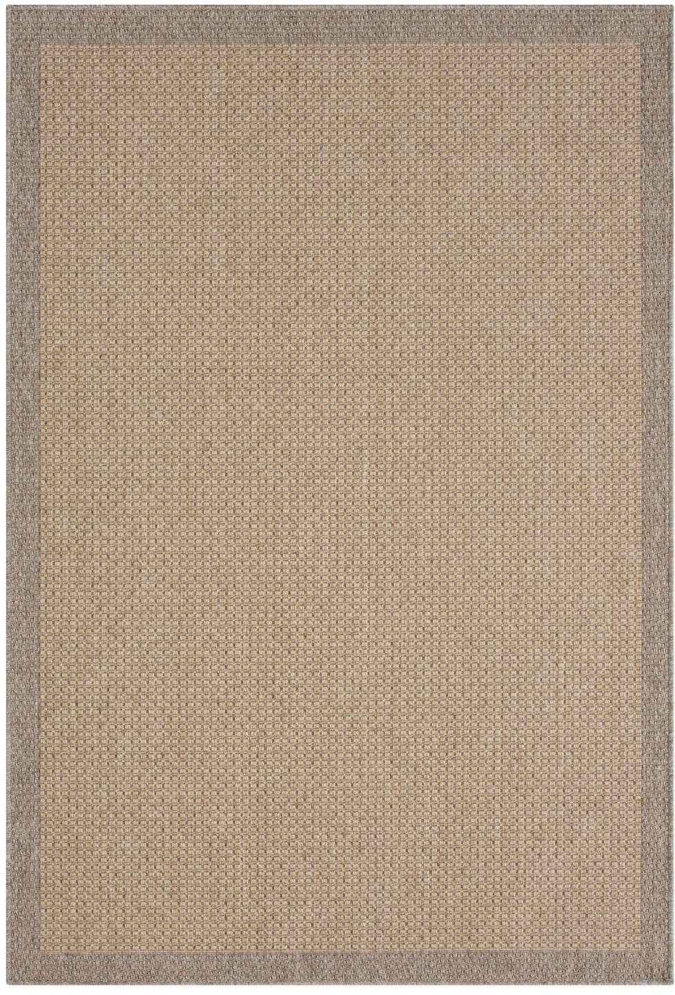Myflair Möbel & Accessoires Teppich »Natura Lagerräumung«, rechteckig, 6 mm Höhe, Uni Farben, mit Bordüre, Outdoor geeignet, Balkon, Terrasse