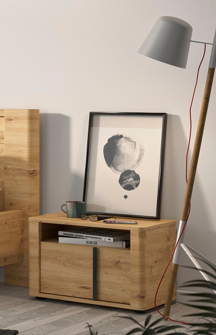 Gami Schlafzimmer-Set »Confidence«, (4 tlg., Bett, 2x Nachttisch und Kommode), aus Kiefernholz, mit Bett, 2x Nachttisch und Kommode