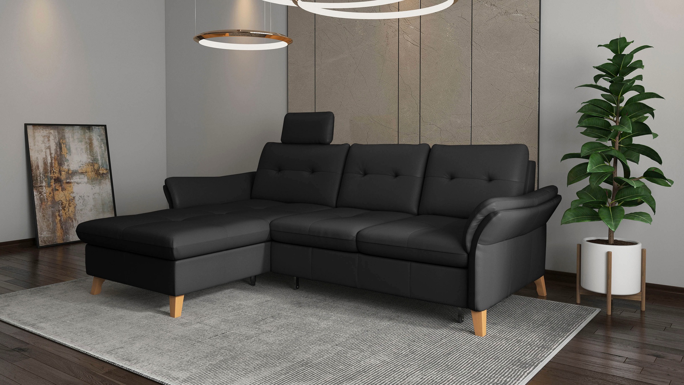 sit&more Ecksofa »Göteborg« Sitztiefenverstellung und Federkern, wahlweise günstig online kaufen