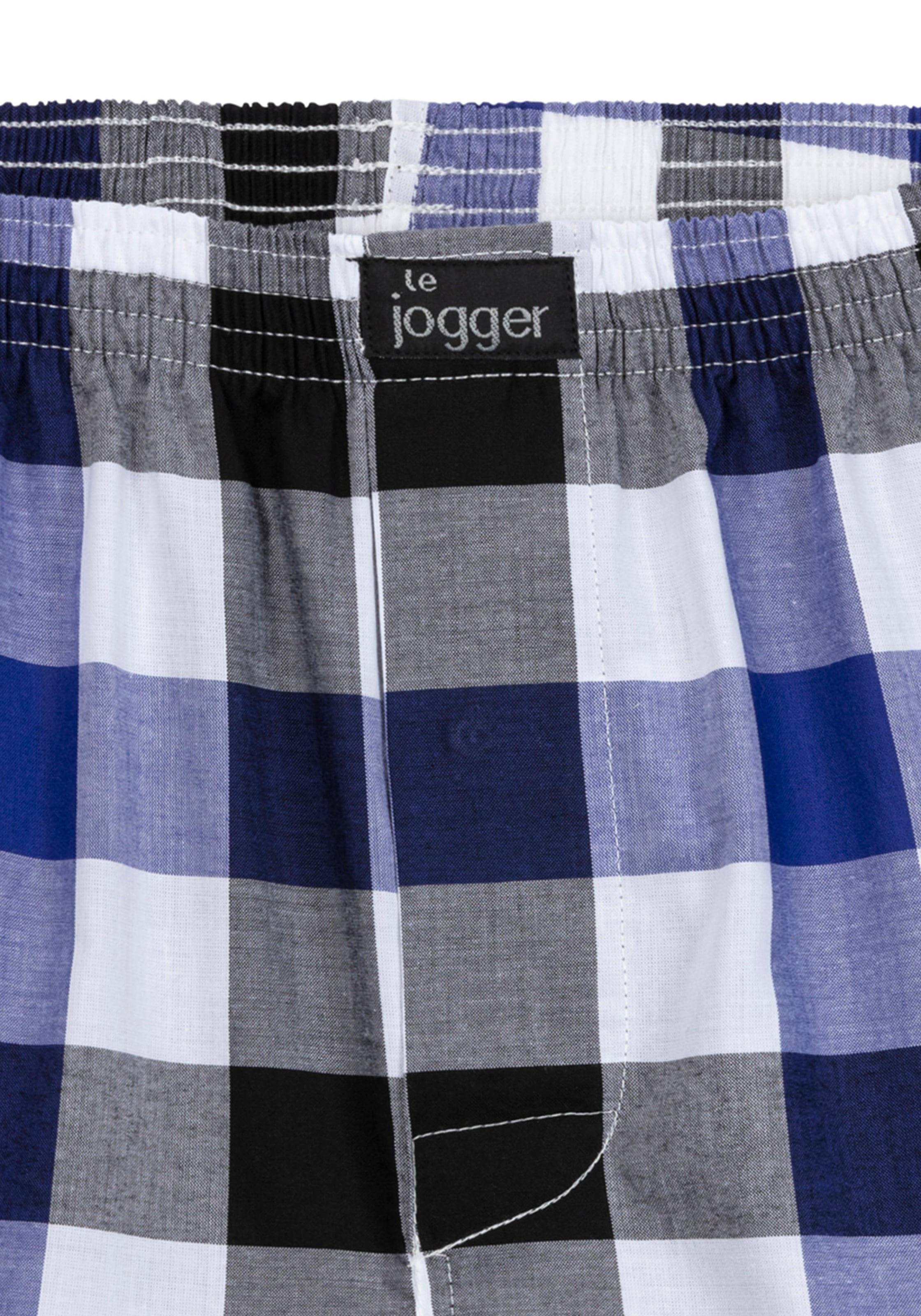 le jogger® Webboxer, (Packung, 3 St.), farbig kariert