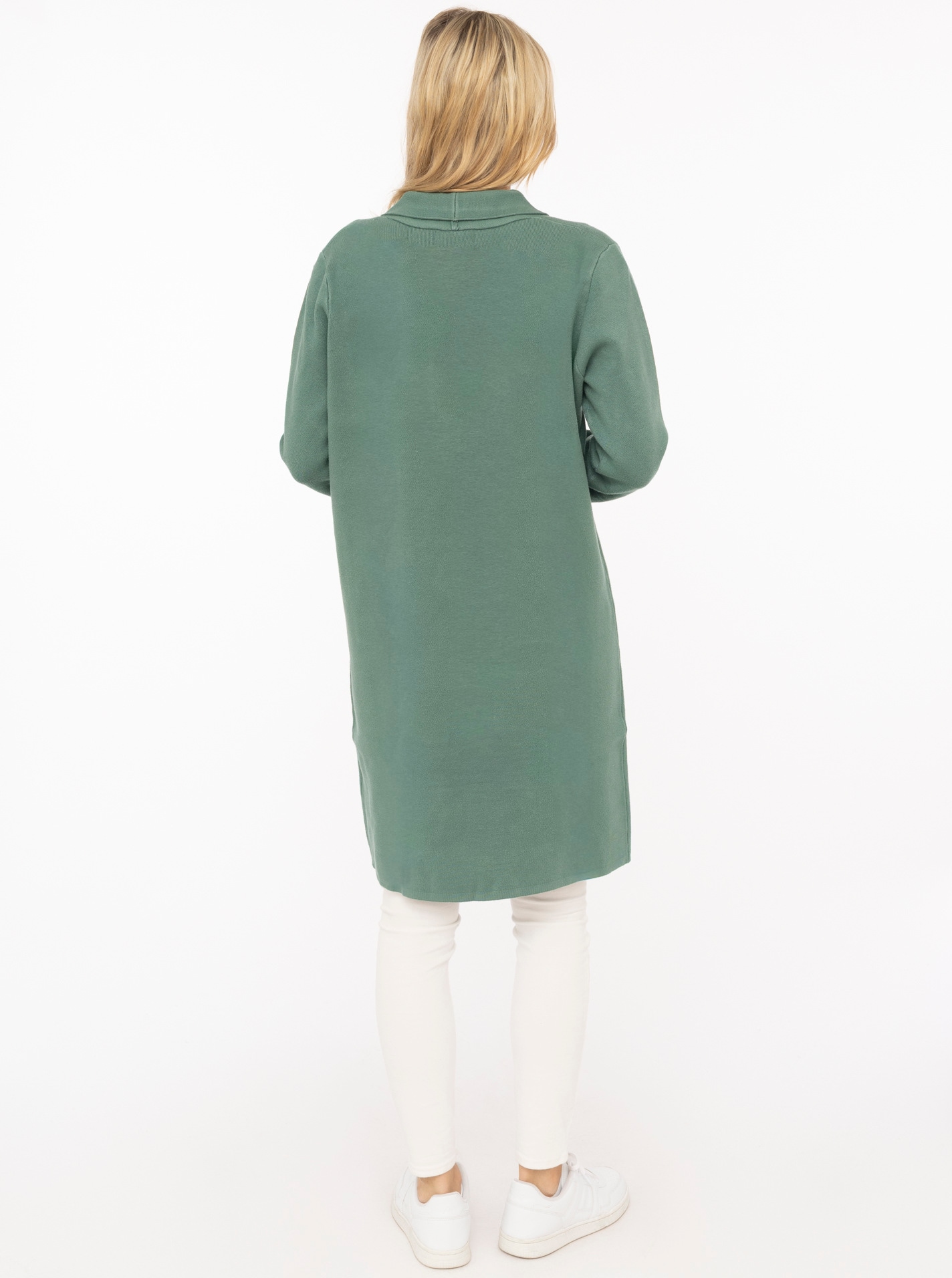 Zwillingsherz Cardigan »"Jessi"« mit Kragen, Langarm, aufgesetzte Taschen, ohne Verschluss, knielang