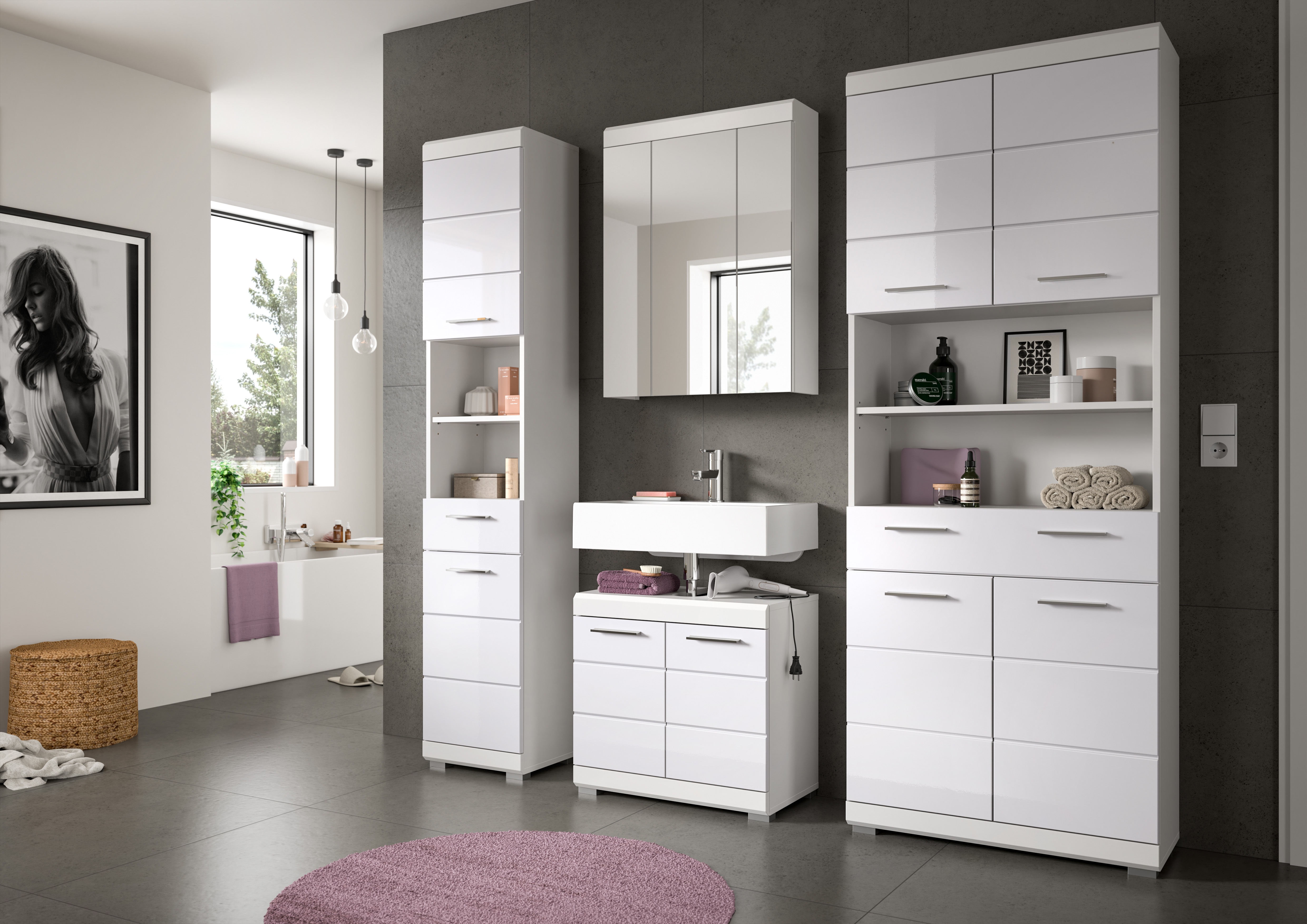 INOSIGN Badmöbel-Set »Siena, 4 teilig, bestehend aus:« Set, TOPSELLER!, 4 S günstig online kaufen