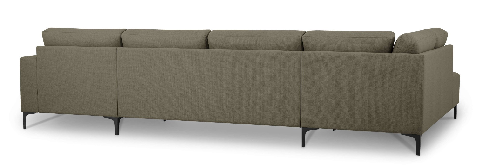 Home affaire Wohnlandschaft »Tournon U-Form, XXL Sofa, Breite 333 cm, Webstoff, Chenille«, Designsofa im nordischen Stil, Wellenunterfederung, Metallfüße