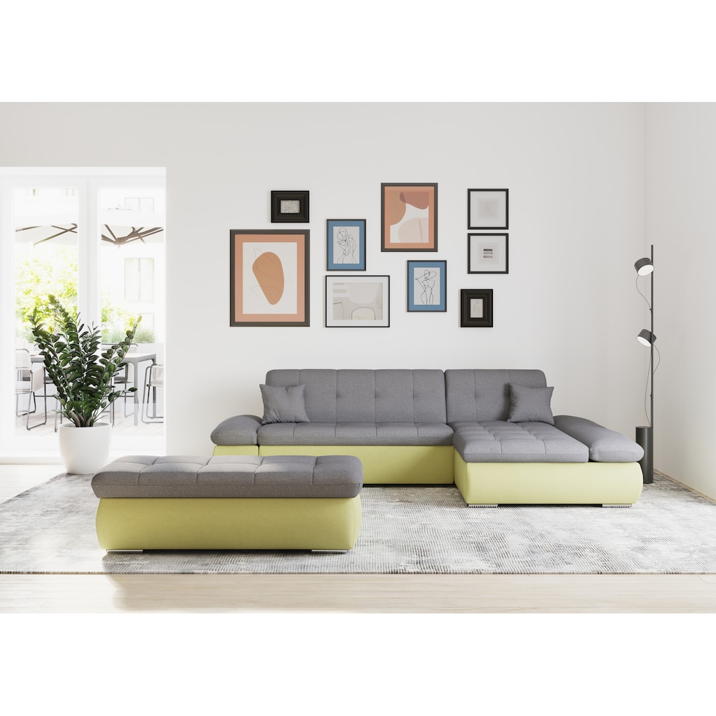 DOMO collection Ecksofa »Moric Schlafsofa B/T/H 300/172/80 cm, auch in Cord, L-Form«