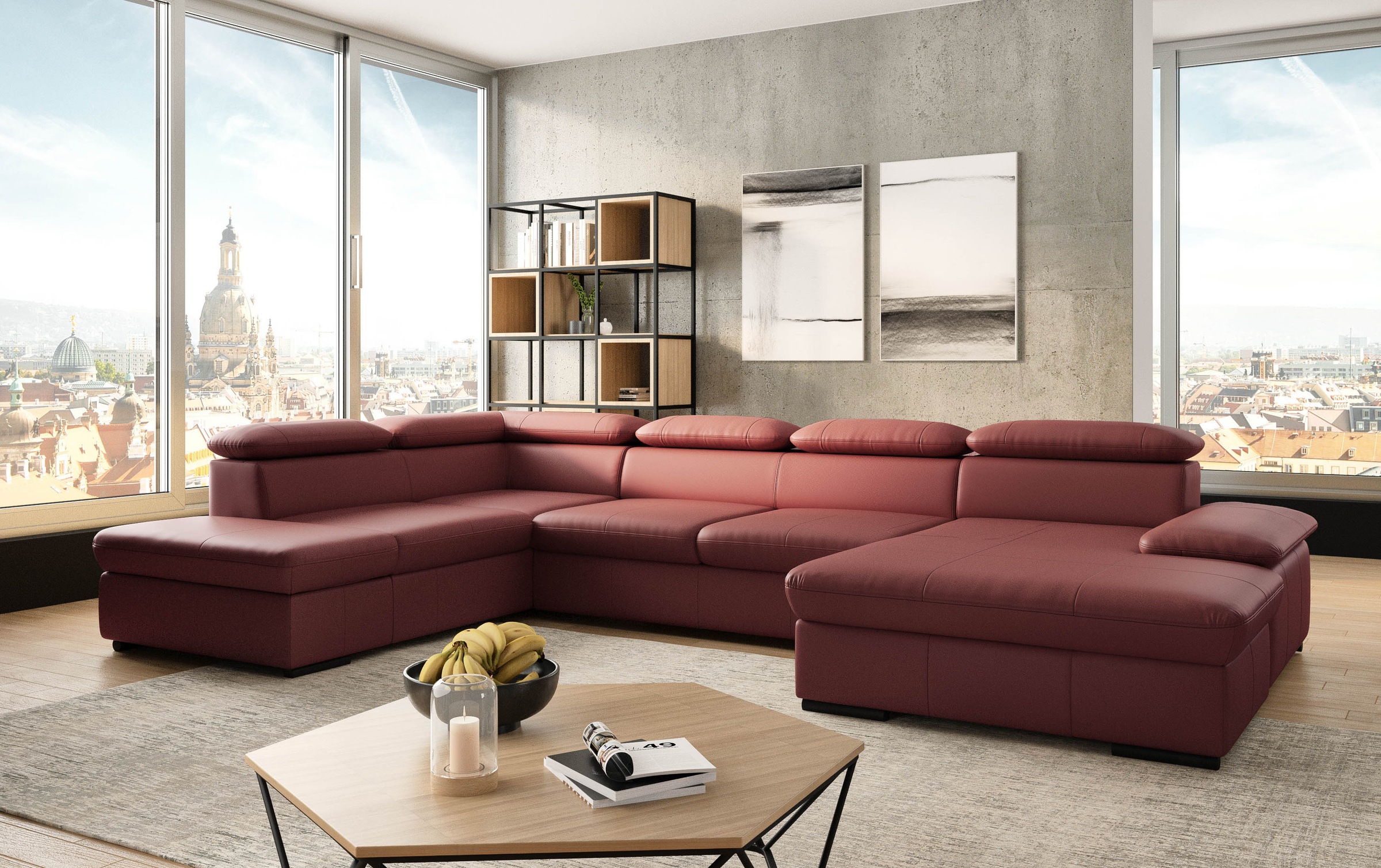 sit&more Wohnlandschaft »Alcudia U-Form«, wahlweise mit Bettfunktion