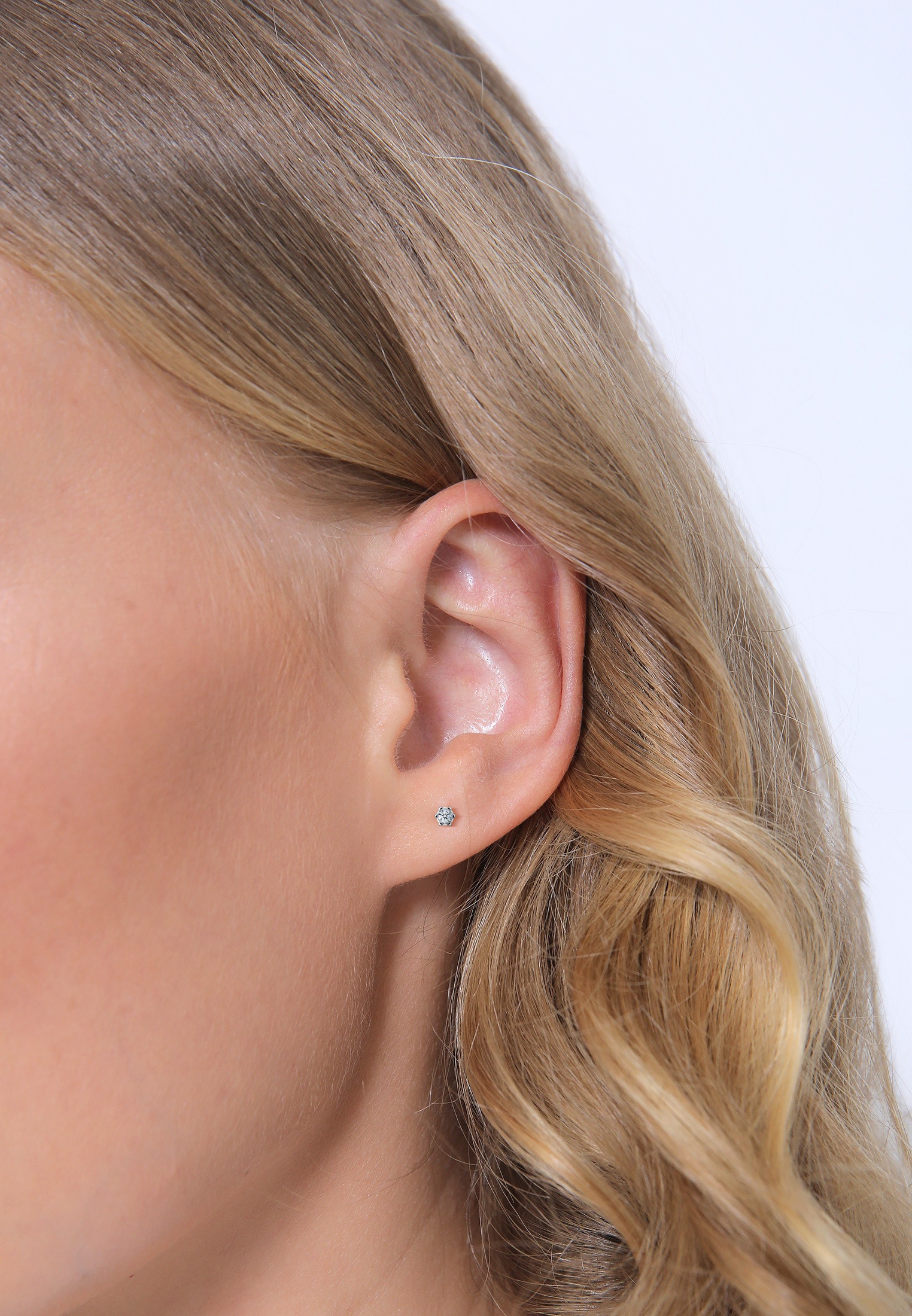 Elli DIAMONDS Paar Ohrstecker »Basic Ohrstecker Diamant 0.12 ct. 925 Silber«