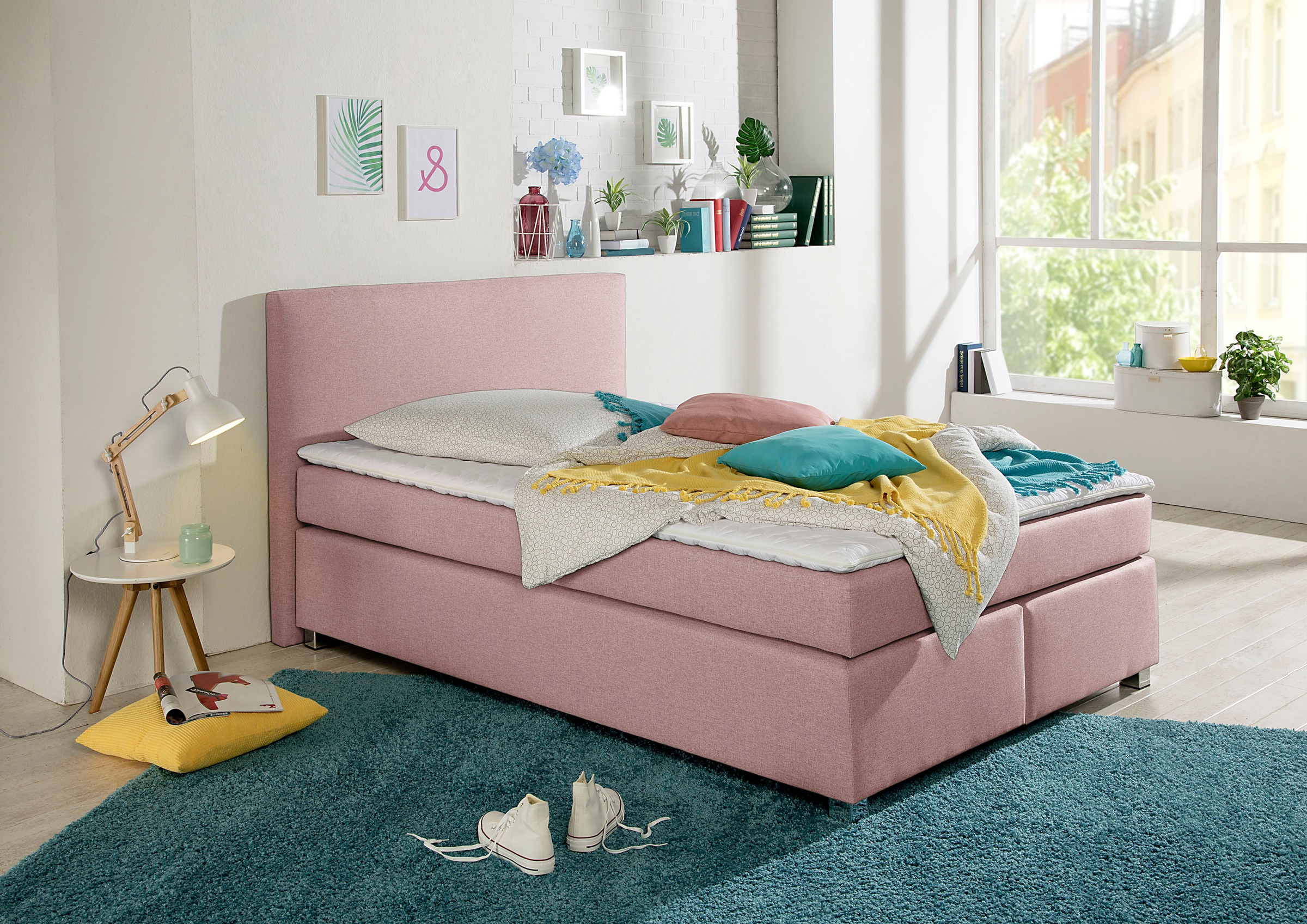 INOSIGN Boxspringbett »Eliana«, inkl. Topper, in 4 Breiten, 3 Matratzenarte günstig online kaufen