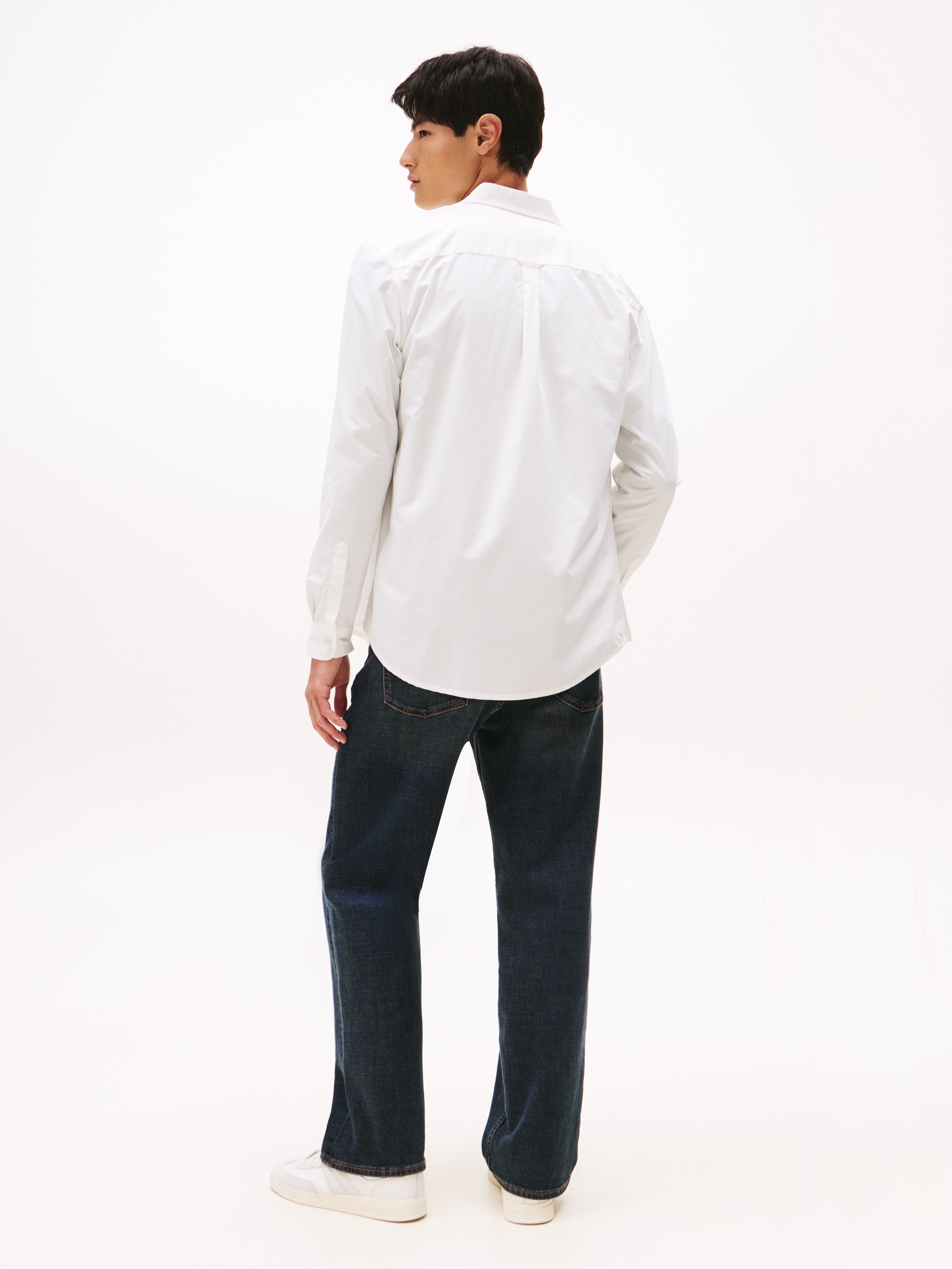 Tommy Jeans Langarmhemd »TJM POPLIN« Regular fit, Kentkragen