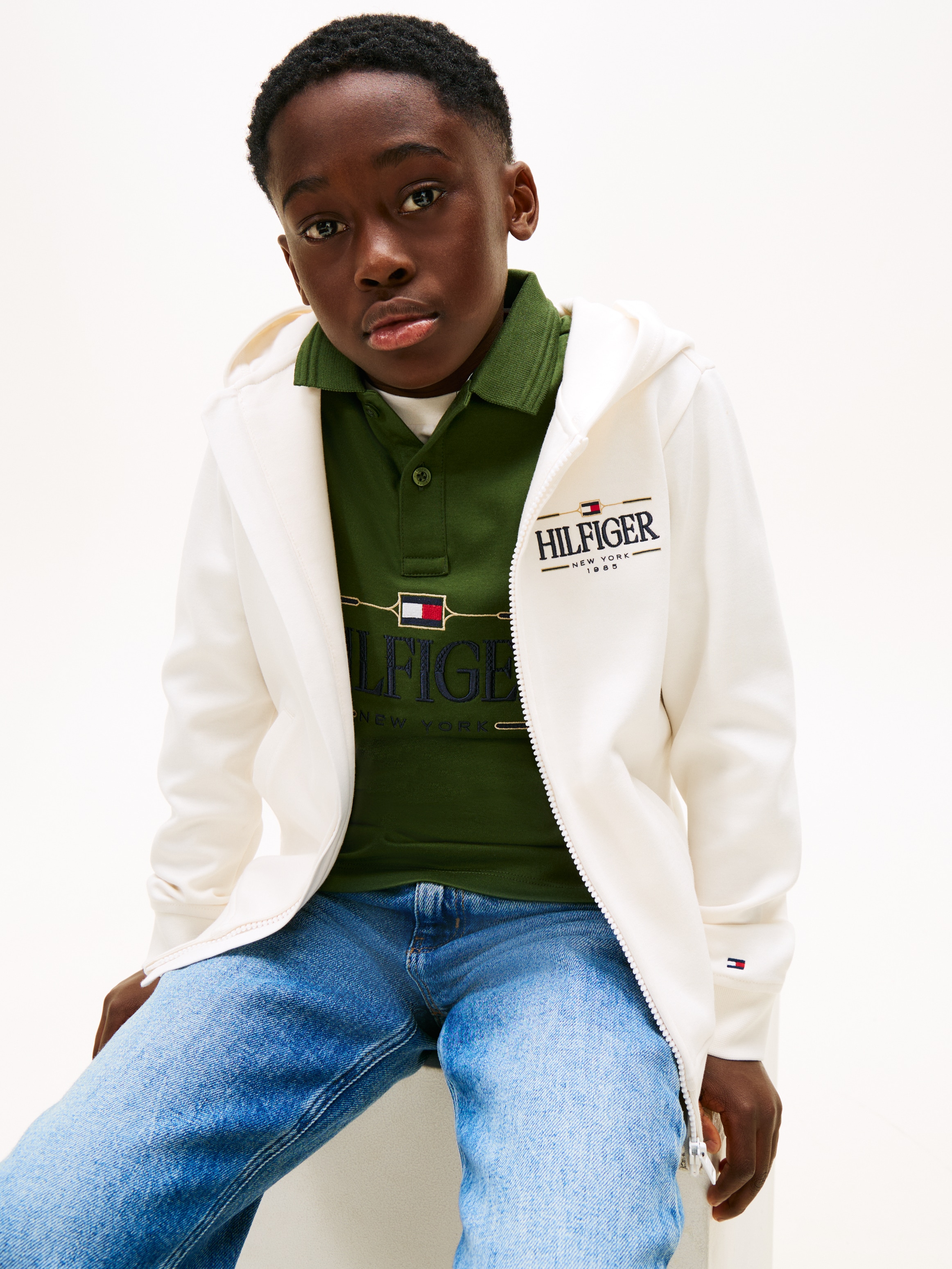 Tommy Hilfiger Sweatjacke Regular fit, für Kinder bis 16 Jahre