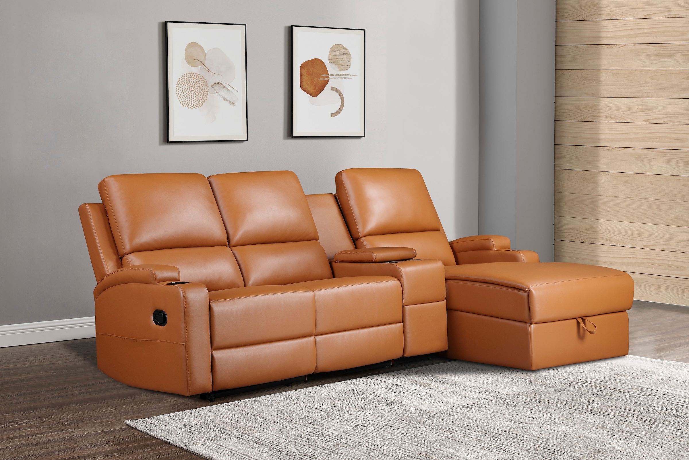 Home affaire Ecksofa »Napori Multimediasofa, 3er Kinosessel XXL, L-Form,«, Kinosofa mit Relaxfunktion, Getränkehalter, Staufach und Staukasten