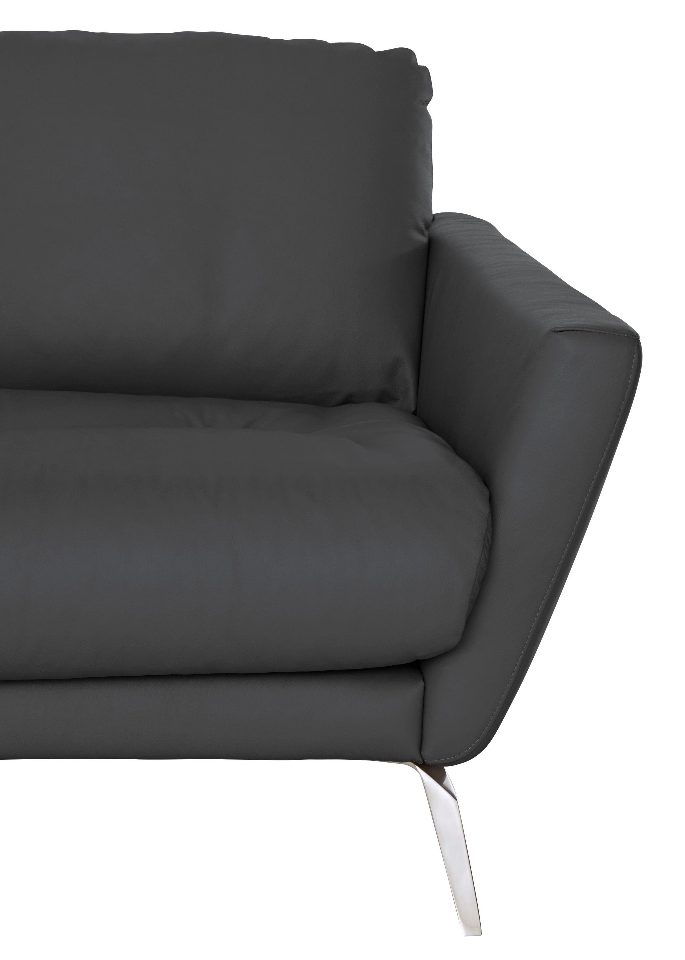 W.SCHILLIG Big-Sofa »softy«, mit dekorativer Heftung im Sitz, Füße Chrom glänzend