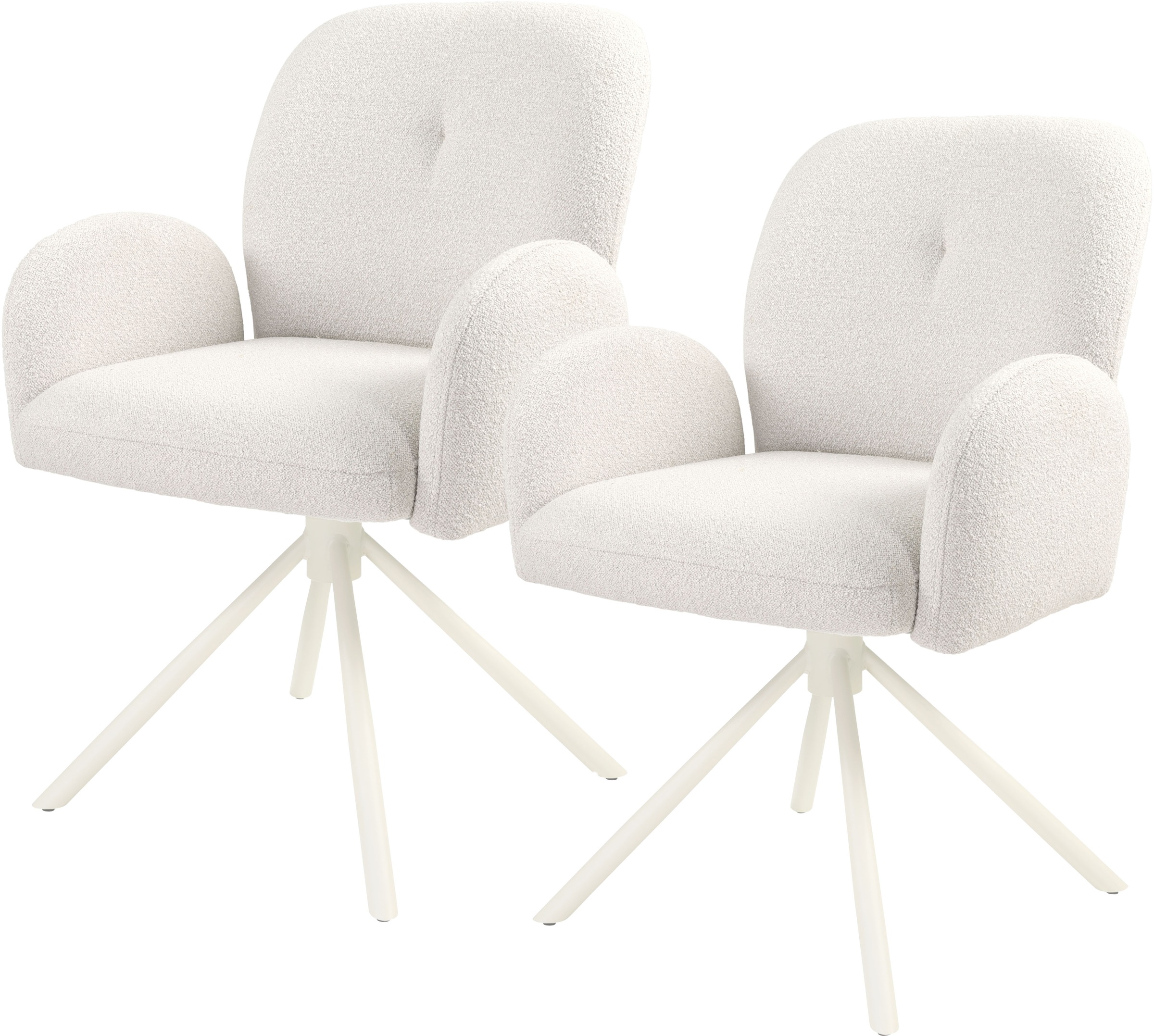 TOM TAILOR HOME Armlehnstuhl »PEBBLE ARMCHAIR« (Set) 2 Stk. Webstoff Bouclé günstig online kaufen