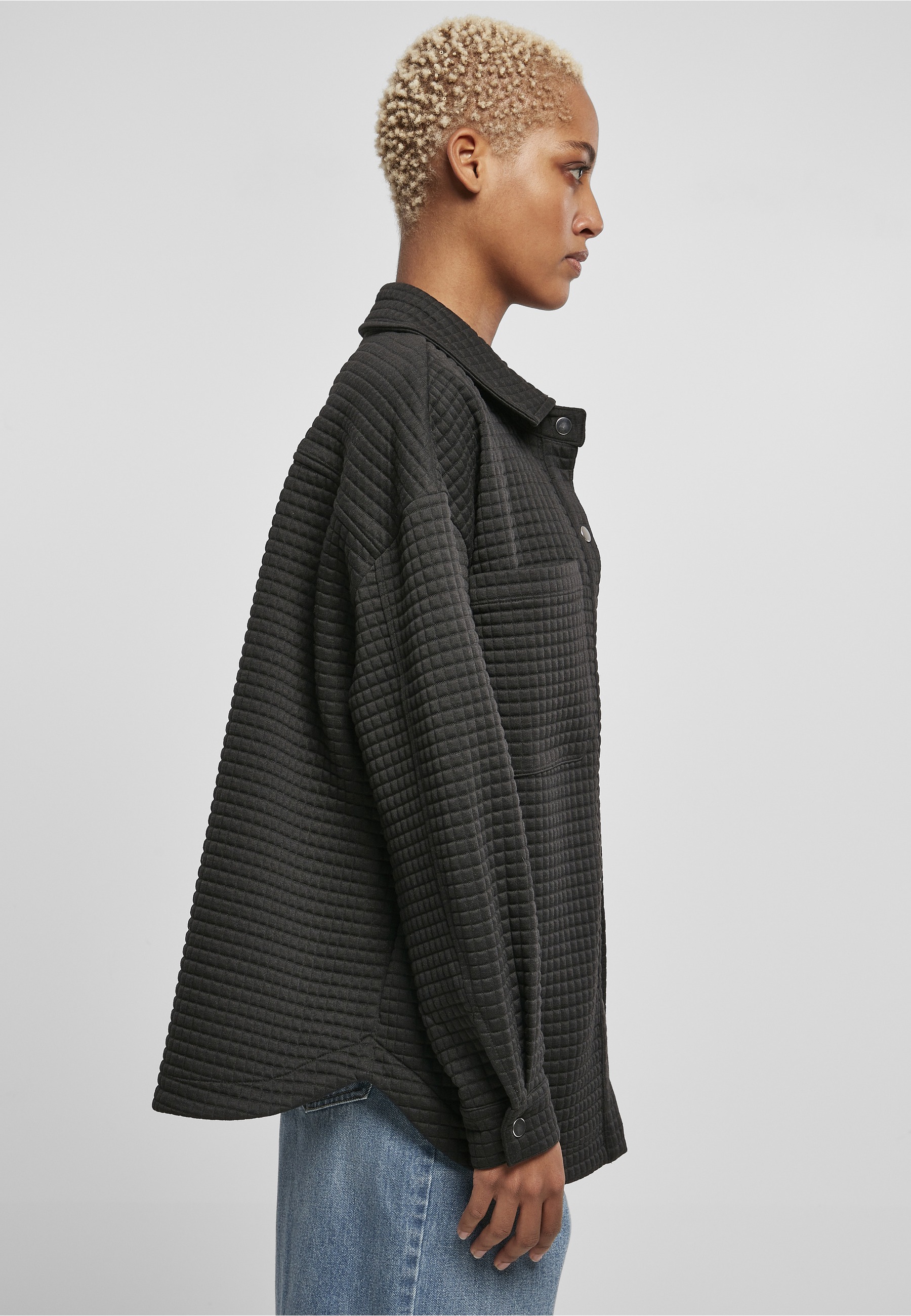 URBAN CLASSICS Shirtjacke »Urban Classics Damen Ladies Quilted Sweat Overshirt« 1 Stk.